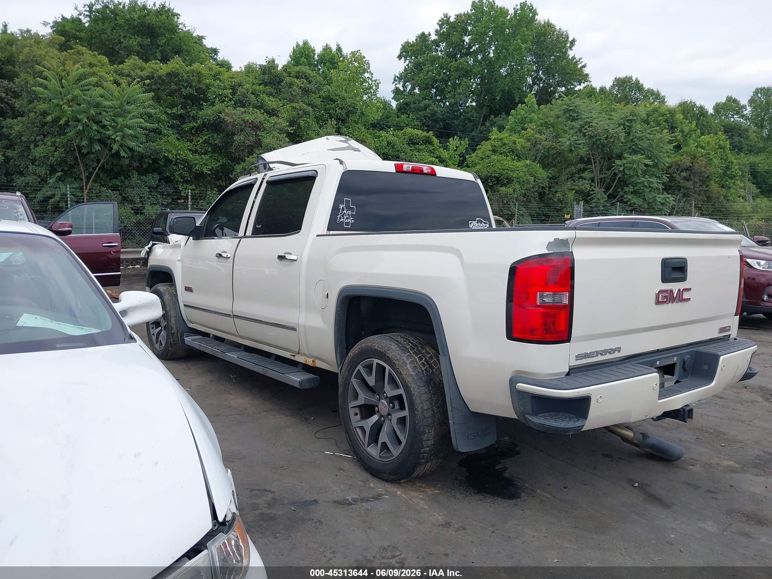 2014 Gmc Sierra 1500 Slt White vin: 3GTU2VEC4EG315401