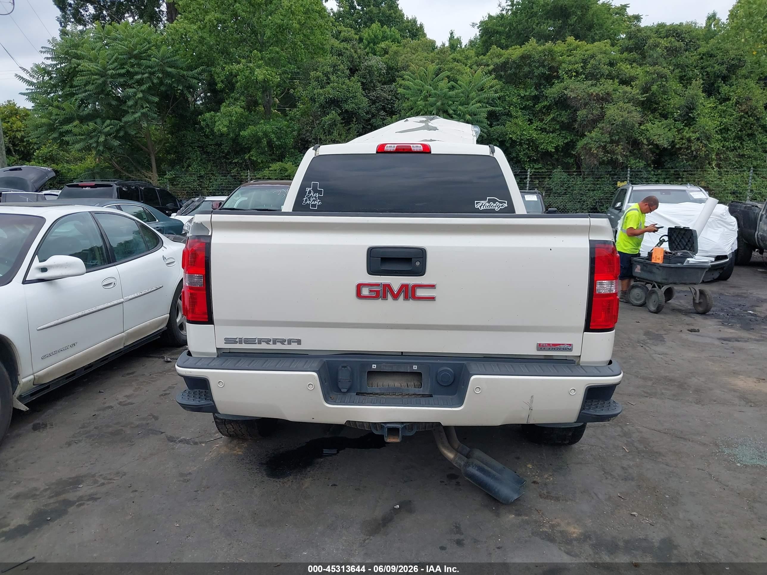 2014 Gmc Sierra 1500 Slt White vin: 3GTU2VEC4EG315401