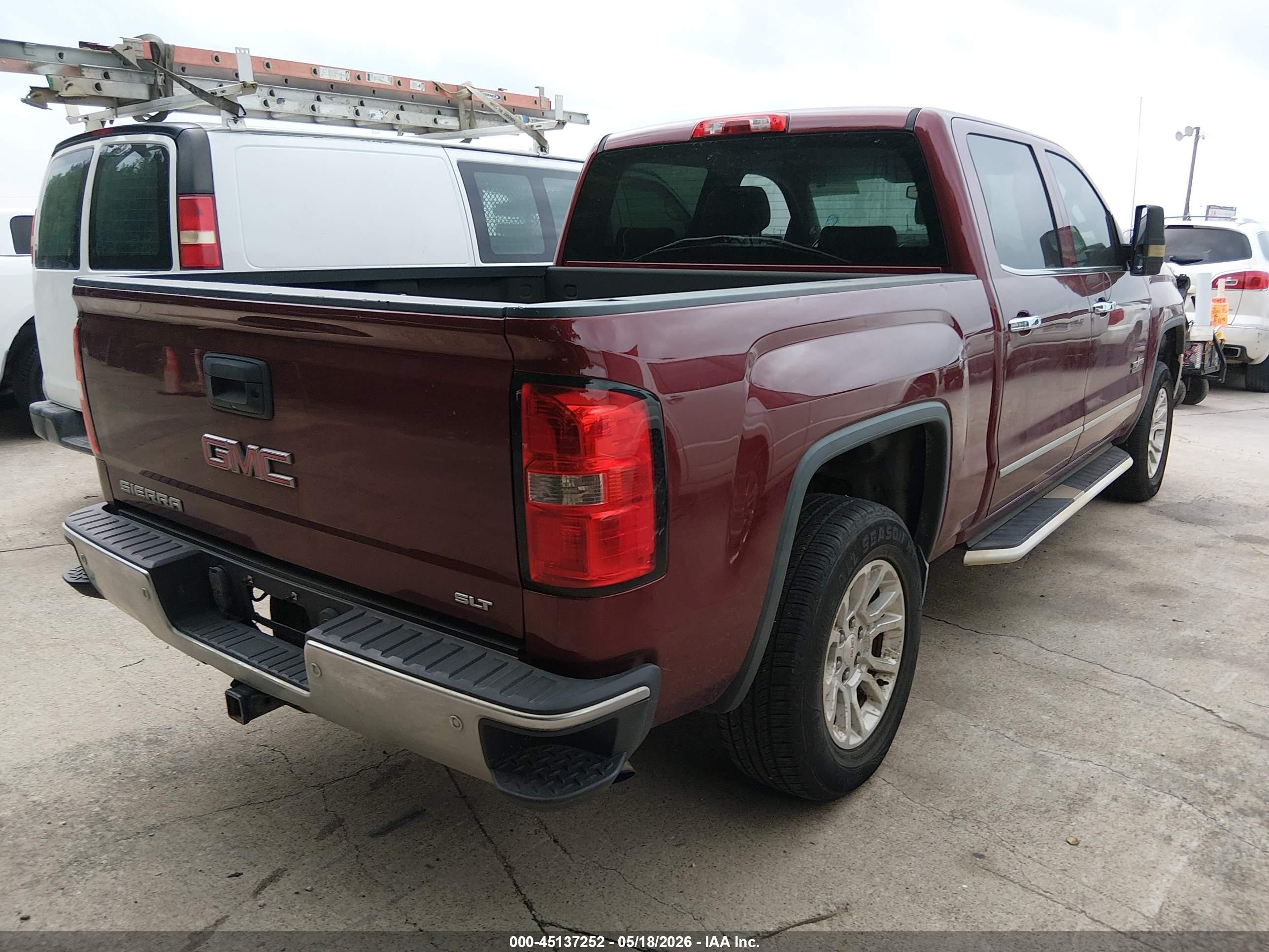 2014 Gmc Sierra 1500 Slt Burgundy vin: 3GTU2VEC4EG414283