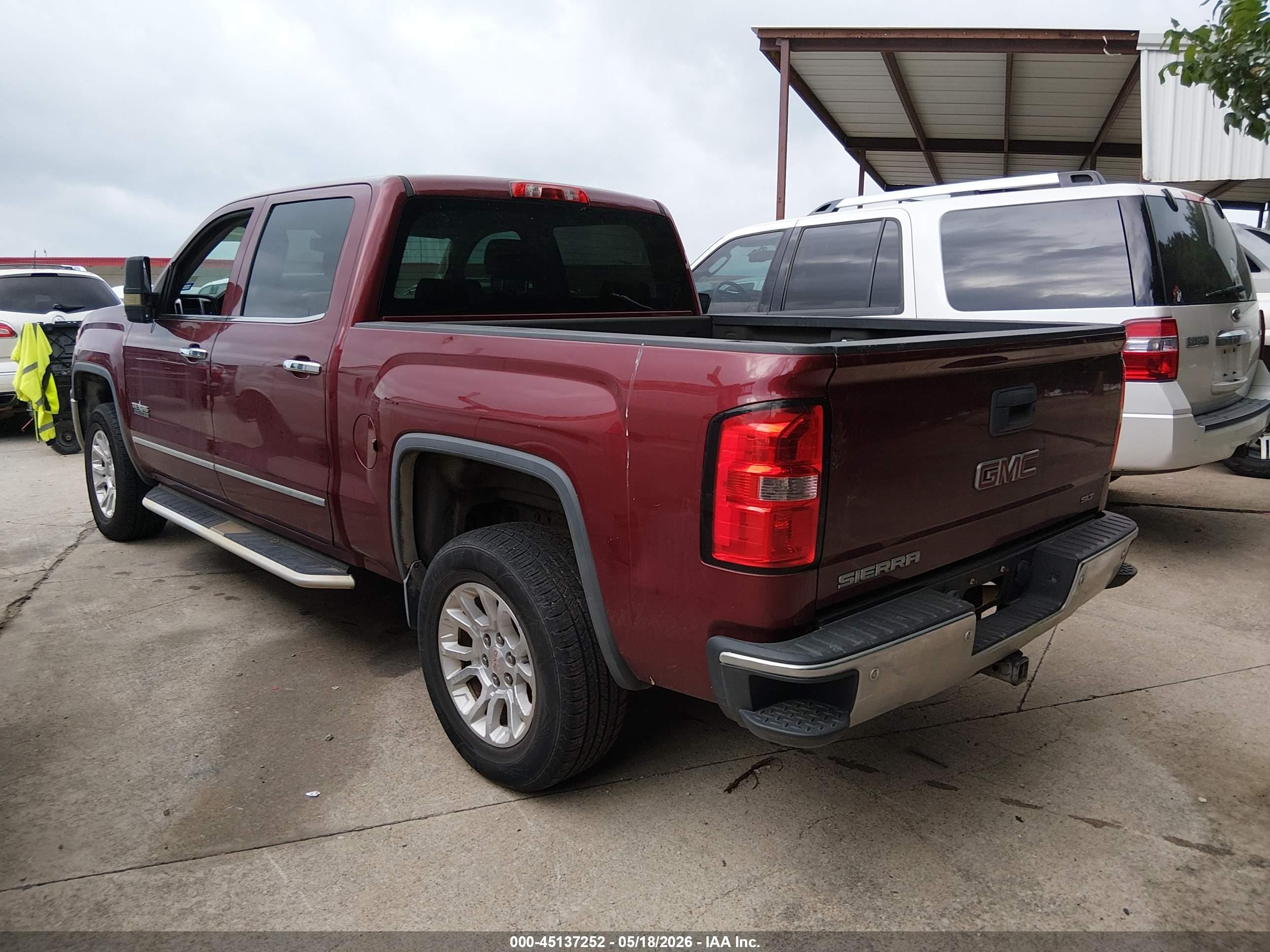 2014 Gmc Sierra 1500 Slt Burgundy vin: 3GTU2VEC4EG414283