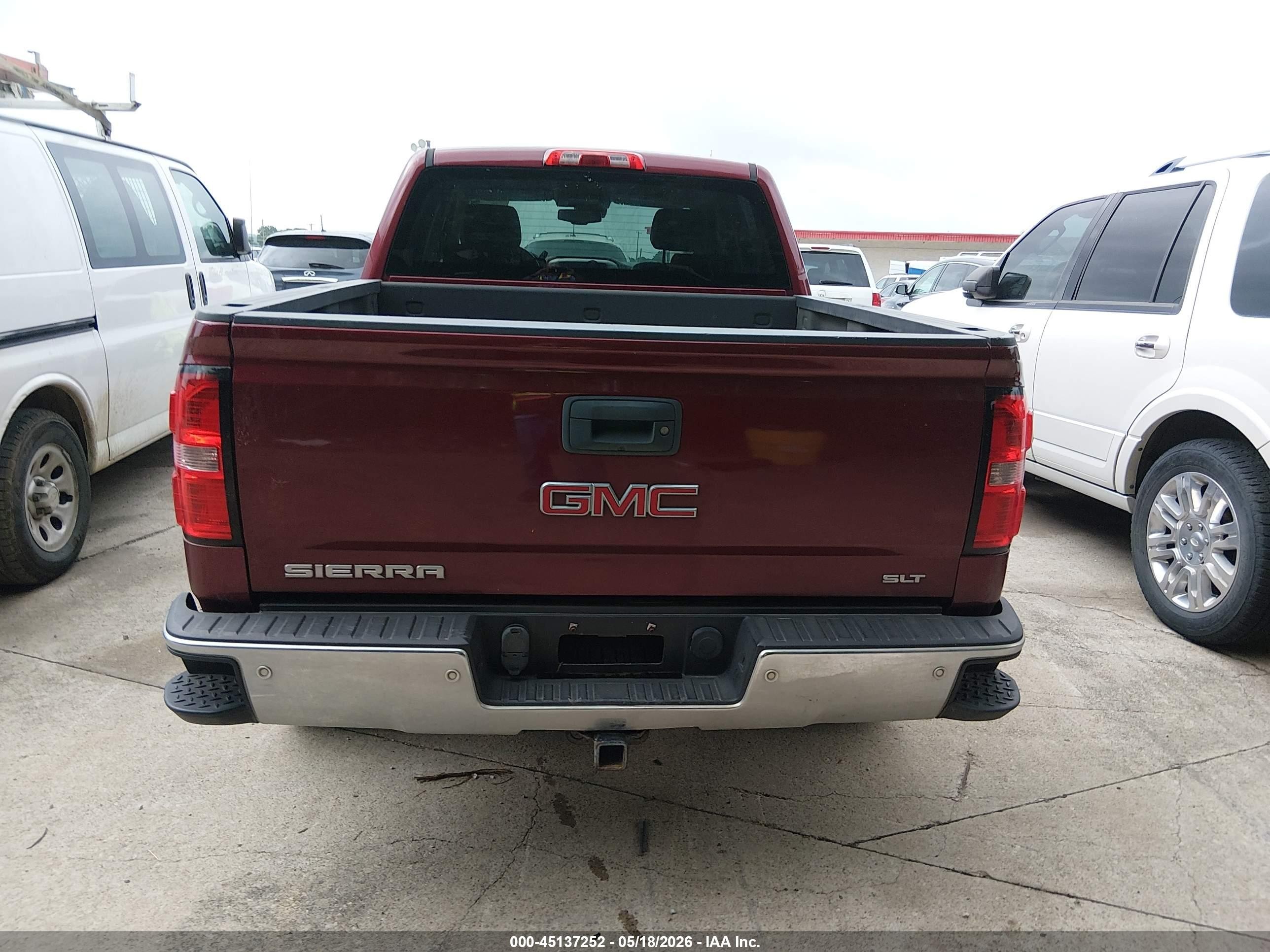 2014 Gmc Sierra 1500 Slt Burgundy vin: 3GTU2VEC4EG414283