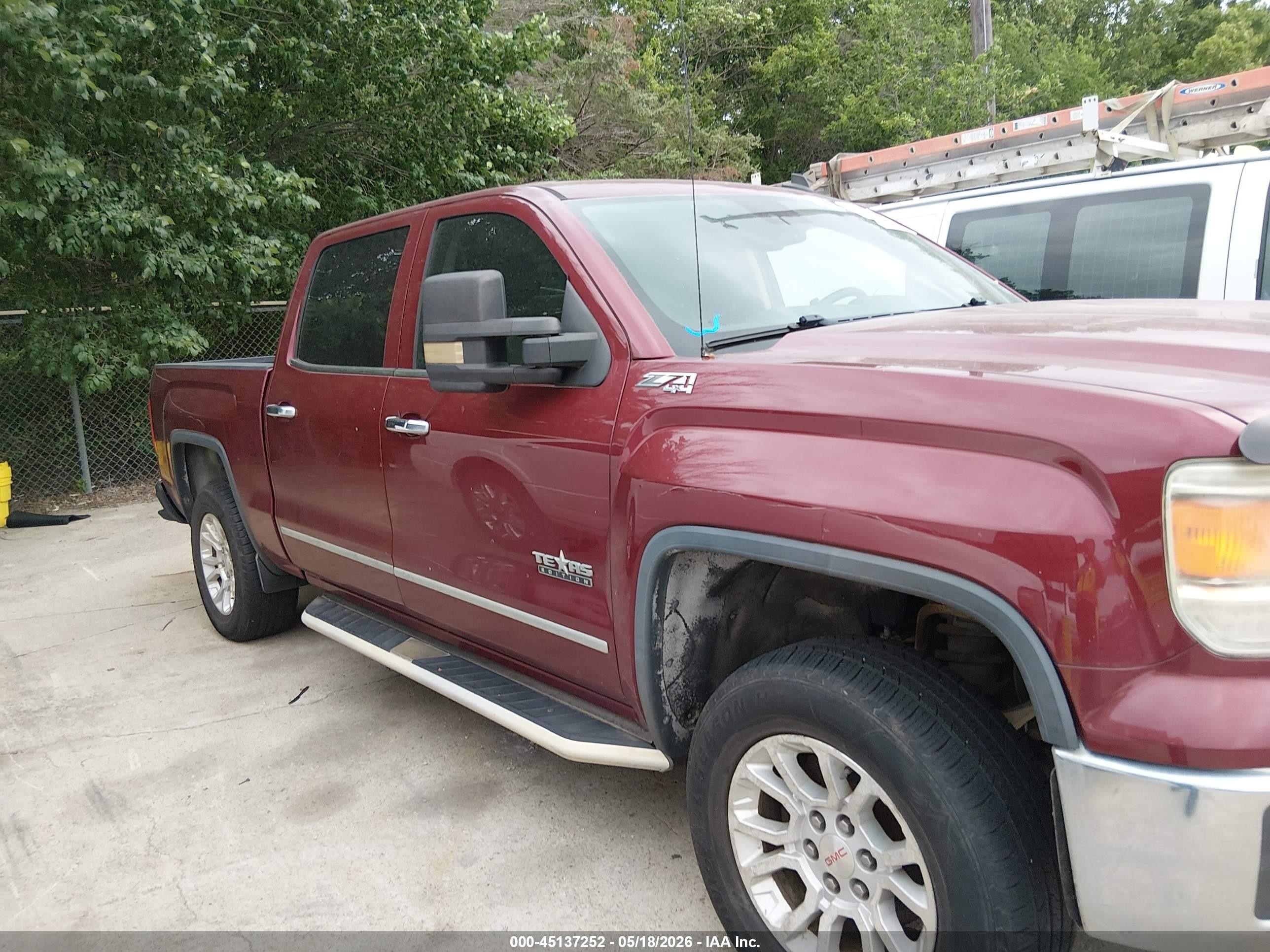 2014 Gmc Sierra 1500 Slt Burgundy vin: 3GTU2VEC4EG414283