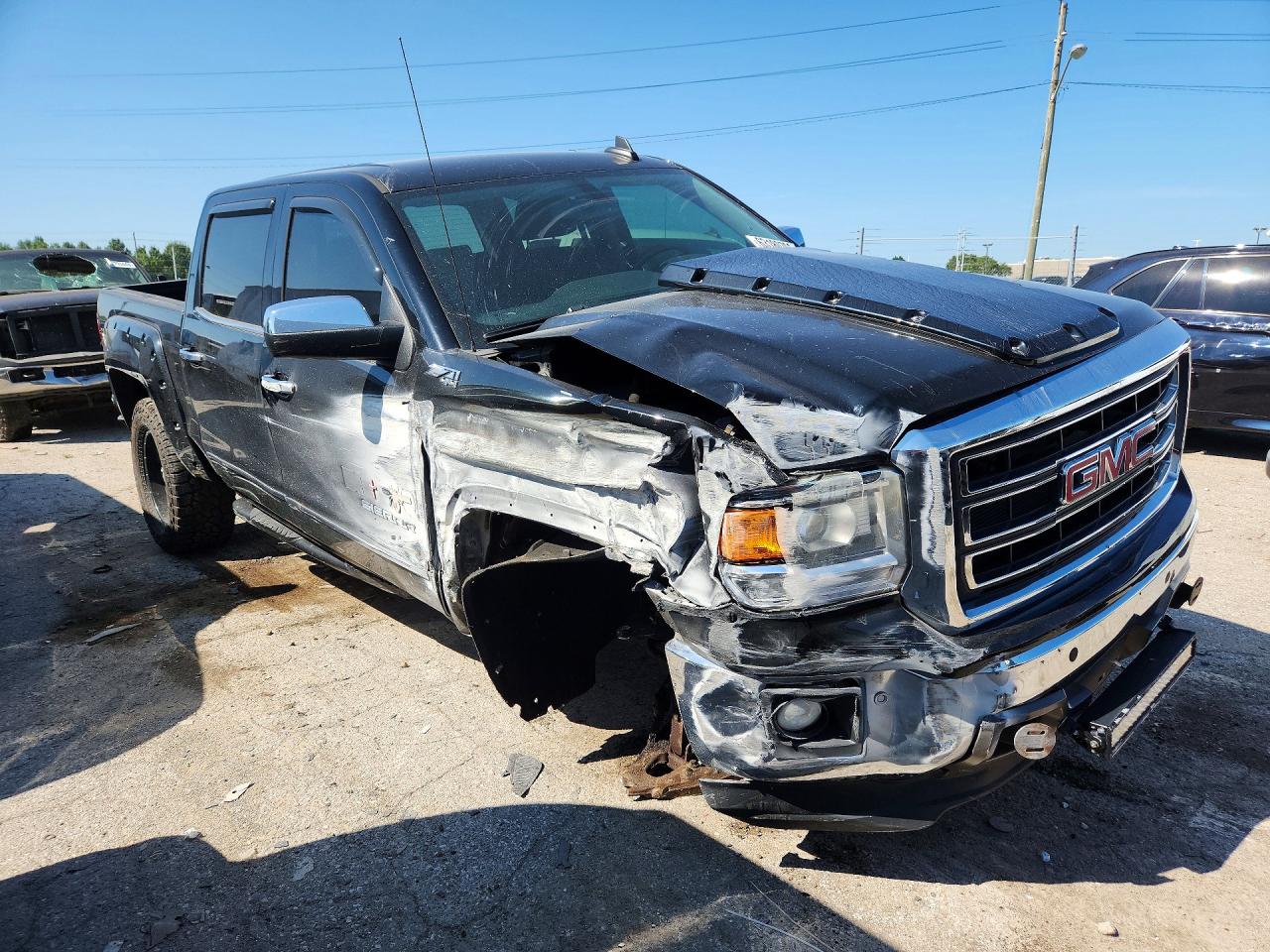 2015 Gmc Sierra K1500 Slt Black vin: 3GTU2VEC4FG102532