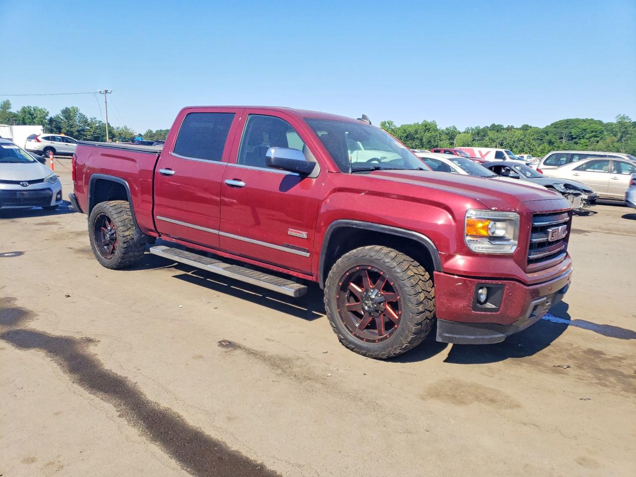 2015 Gmc Sierra K1500 Slt Бордовый vin: 3GTU2VEC4FG193902