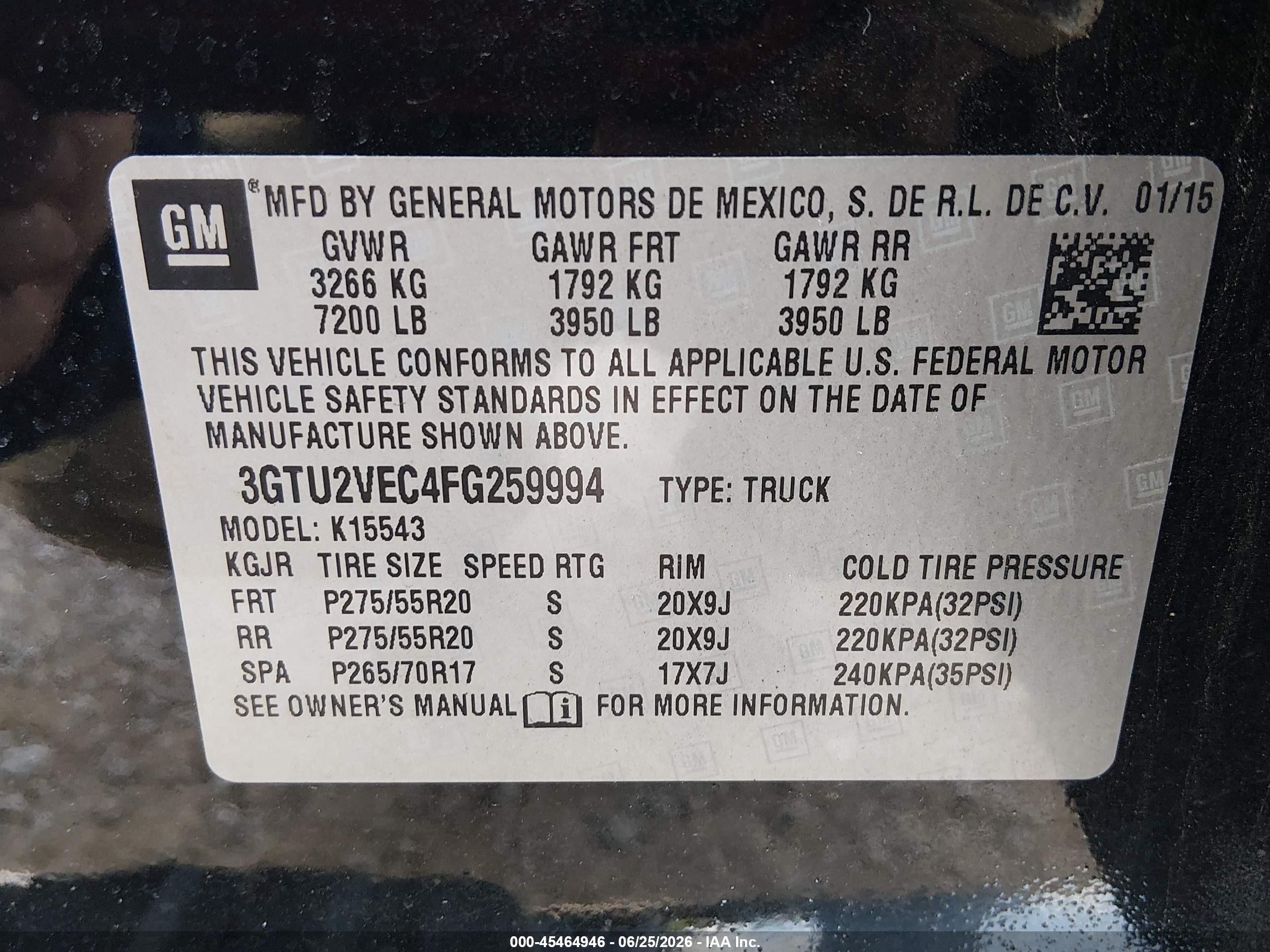 2015 Gmc Sierra 1500 Slt Black vin: 3GTU2VEC4FG259994