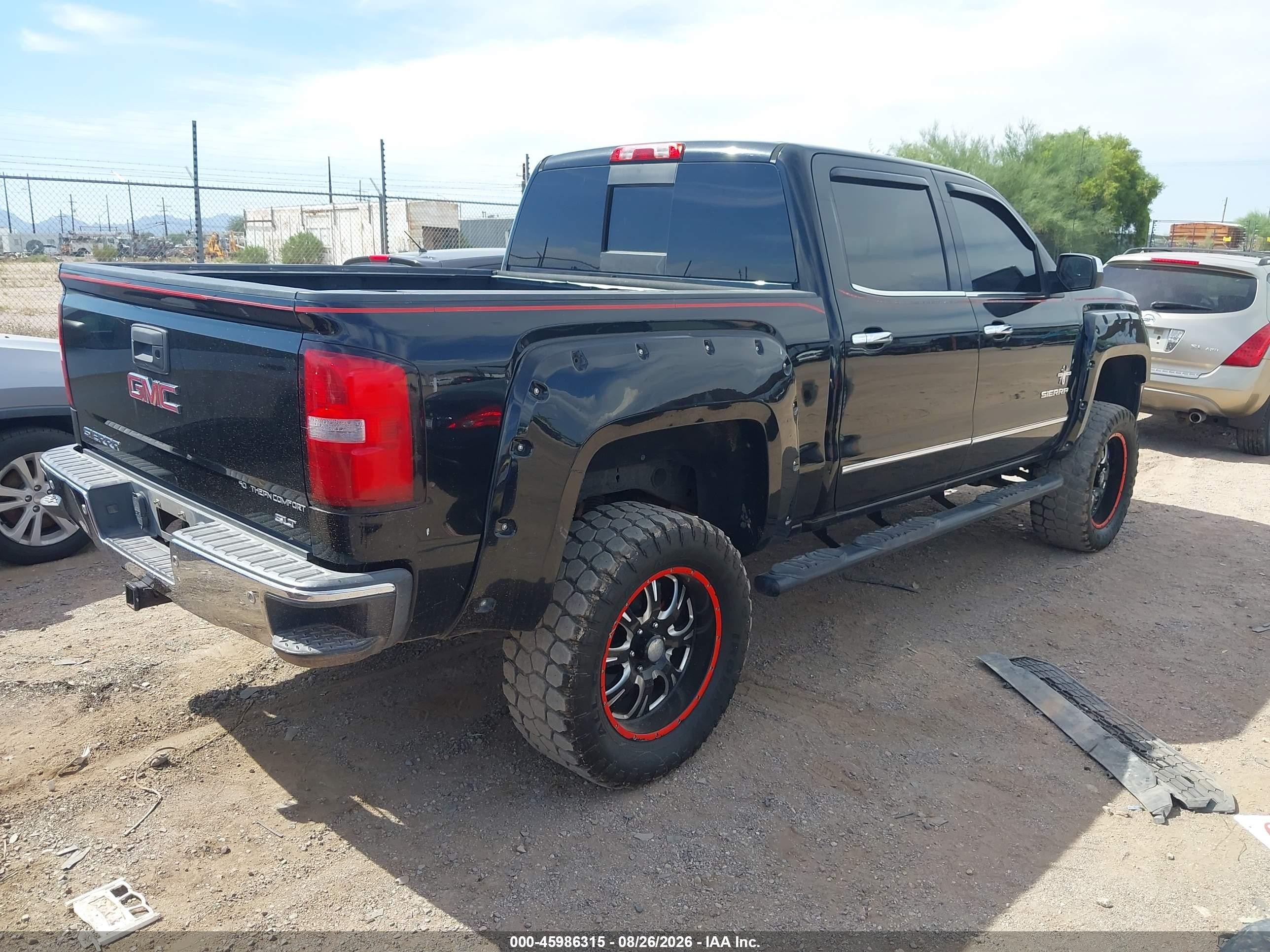 2015 Gmc Sierra 1500 Slt Black vin: 3GTU2VEC4FG275113