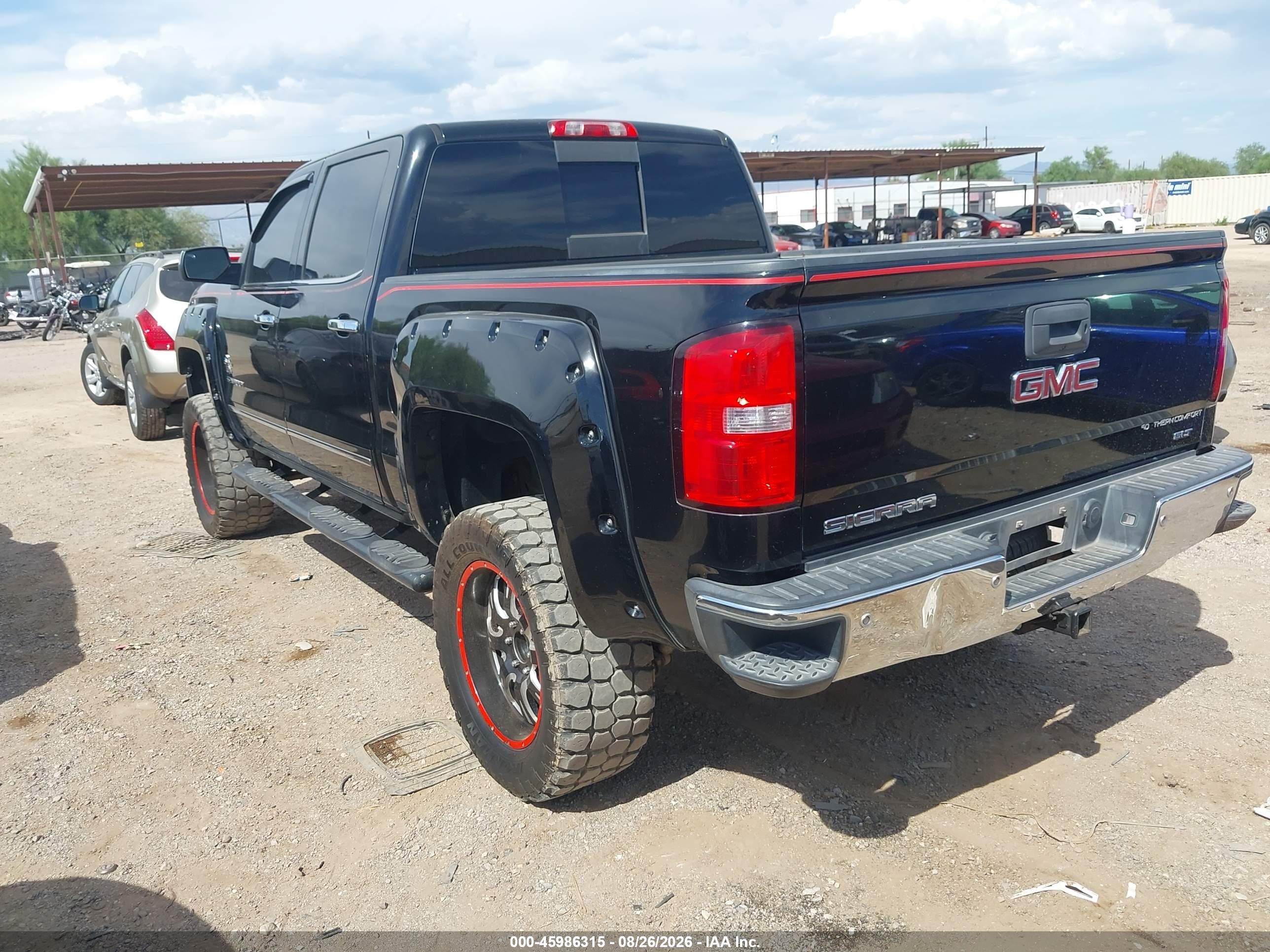 2015 Gmc Sierra 1500 Slt Black vin: 3GTU2VEC4FG275113