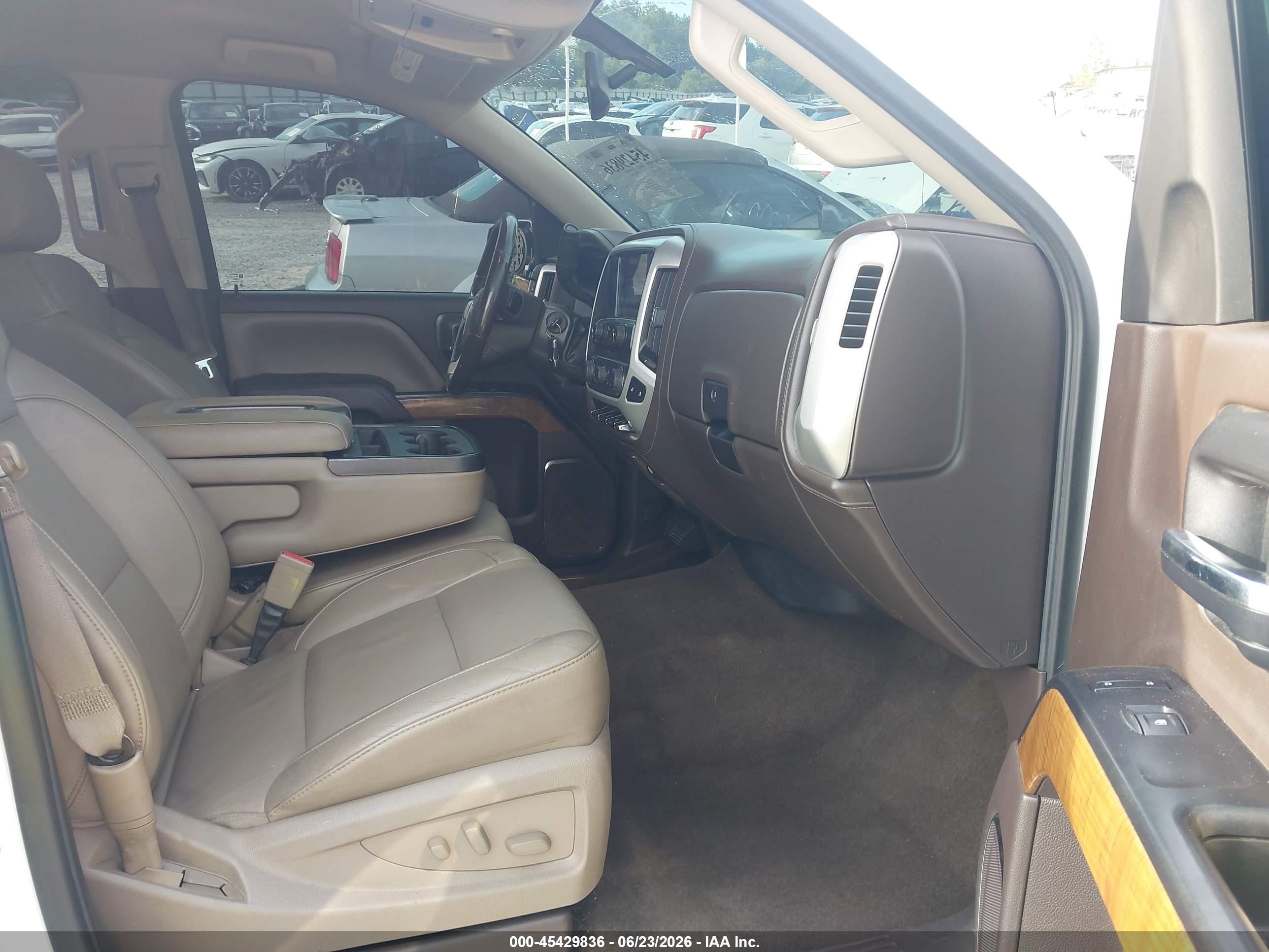2015 Gmc Sierra 1500 Slt White vin: 3GTU2VEC4FG346388