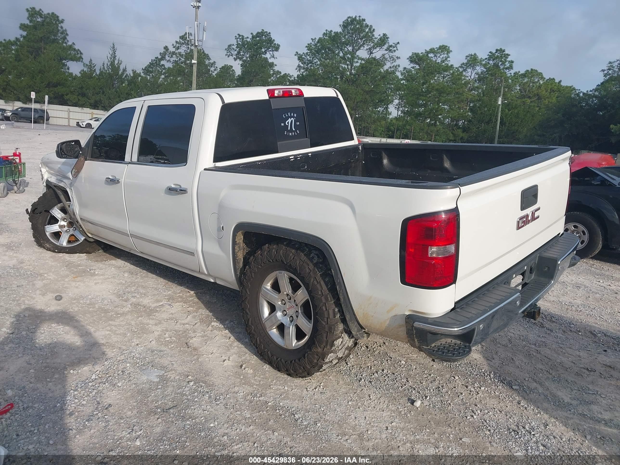 2015 Gmc Sierra 1500 Slt White vin: 3GTU2VEC4FG346388