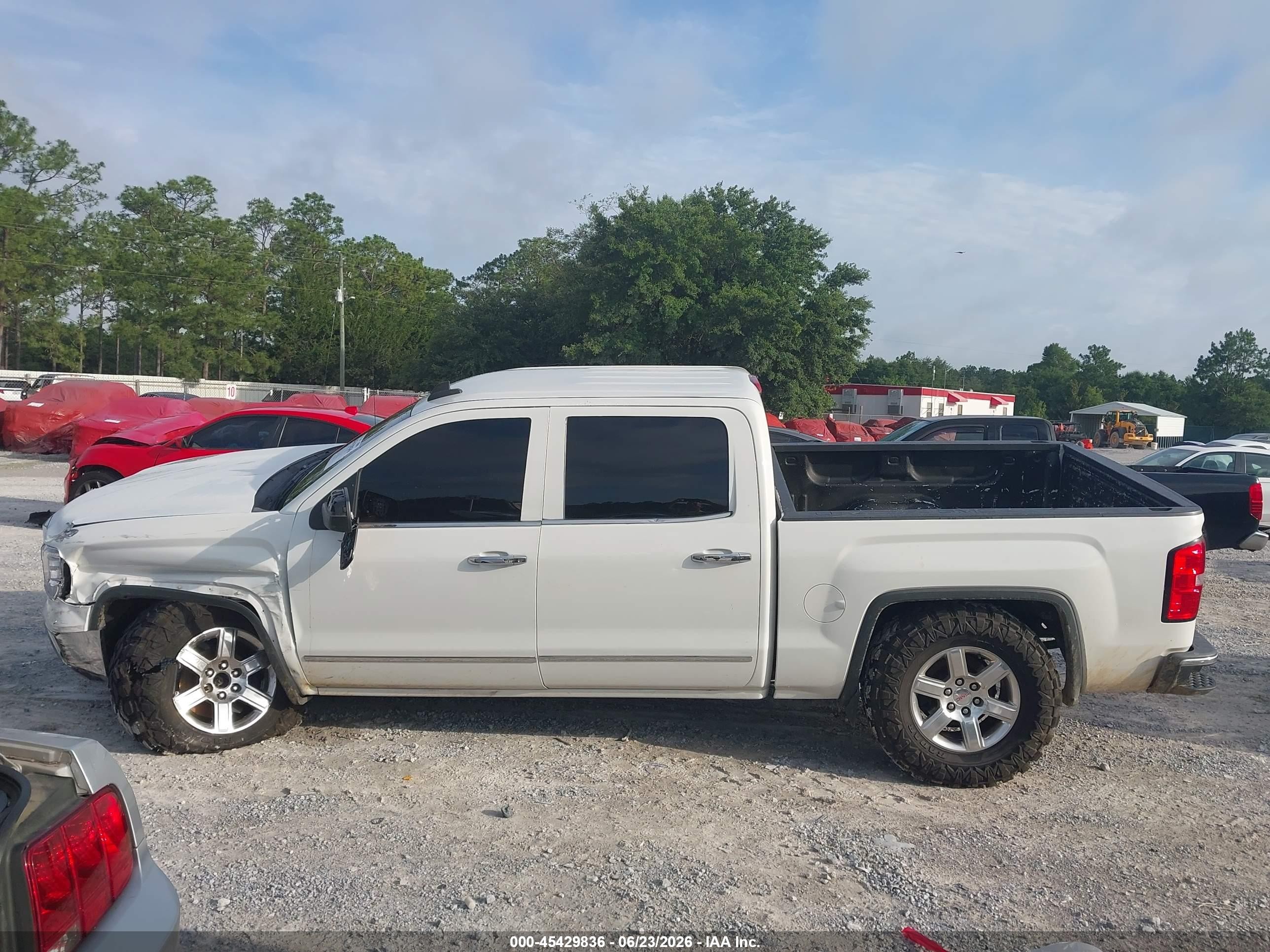 2015 Gmc Sierra 1500 Slt White vin: 3GTU2VEC4FG346388