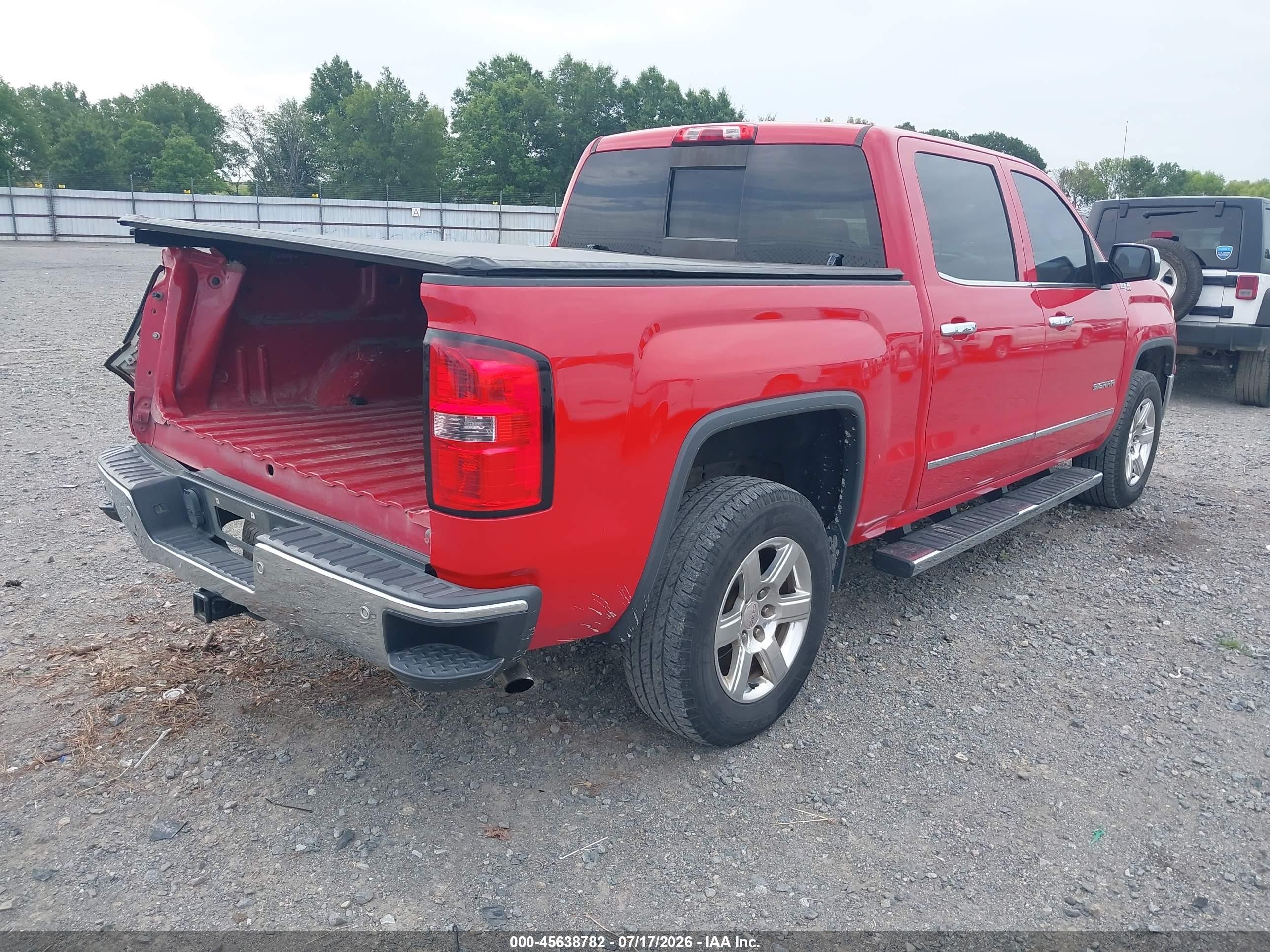2015 Gmc Sierra 1500 Slt Red vin: 3GTU2VEC4FG450086