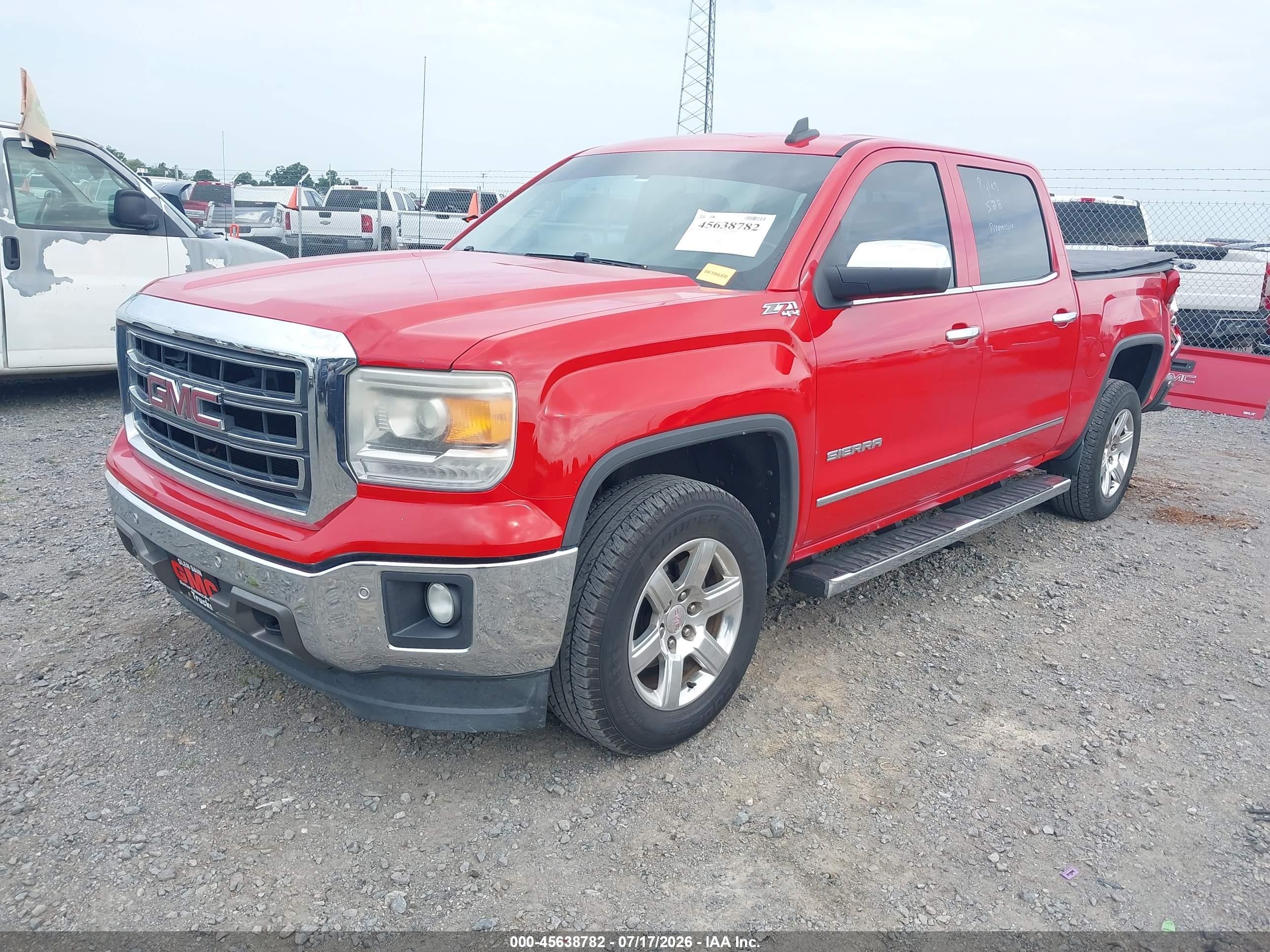 2015 Gmc Sierra 1500 Slt Red vin: 3GTU2VEC4FG450086