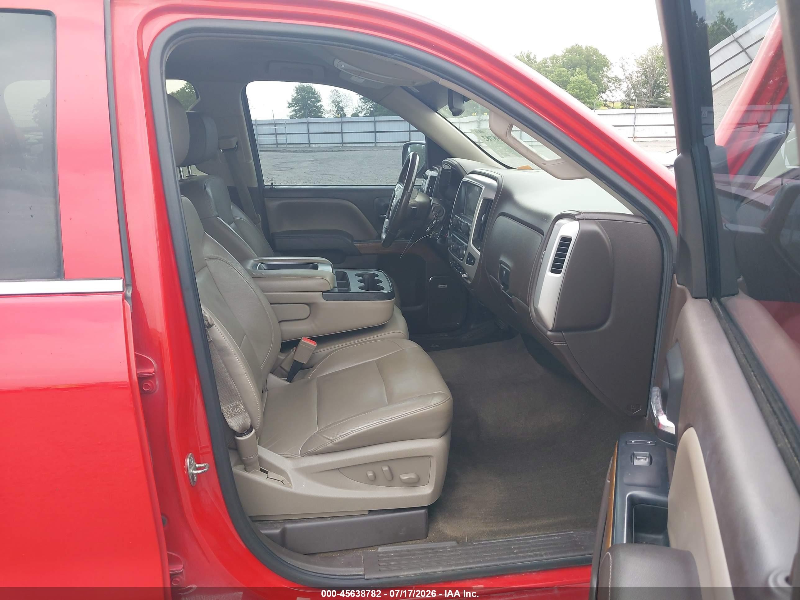 2015 Gmc Sierra 1500 Slt Red vin: 3GTU2VEC4FG450086