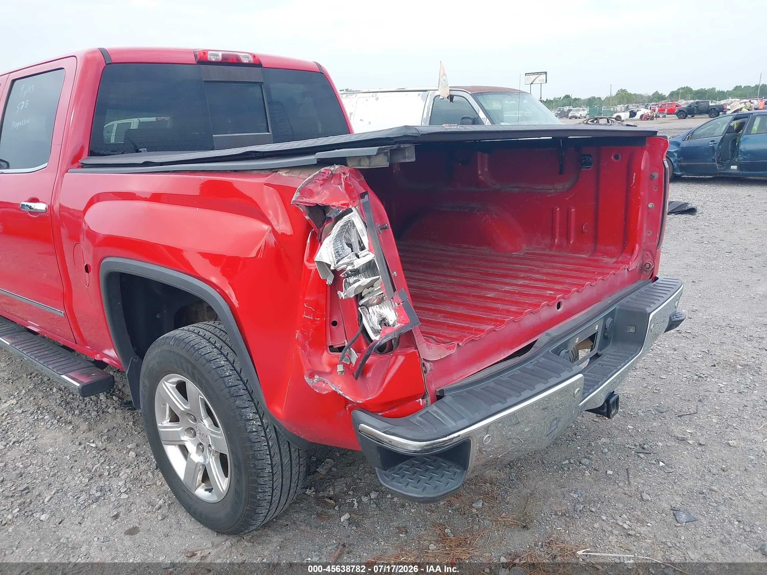 2015 Gmc Sierra 1500 Slt Red vin: 3GTU2VEC4FG450086