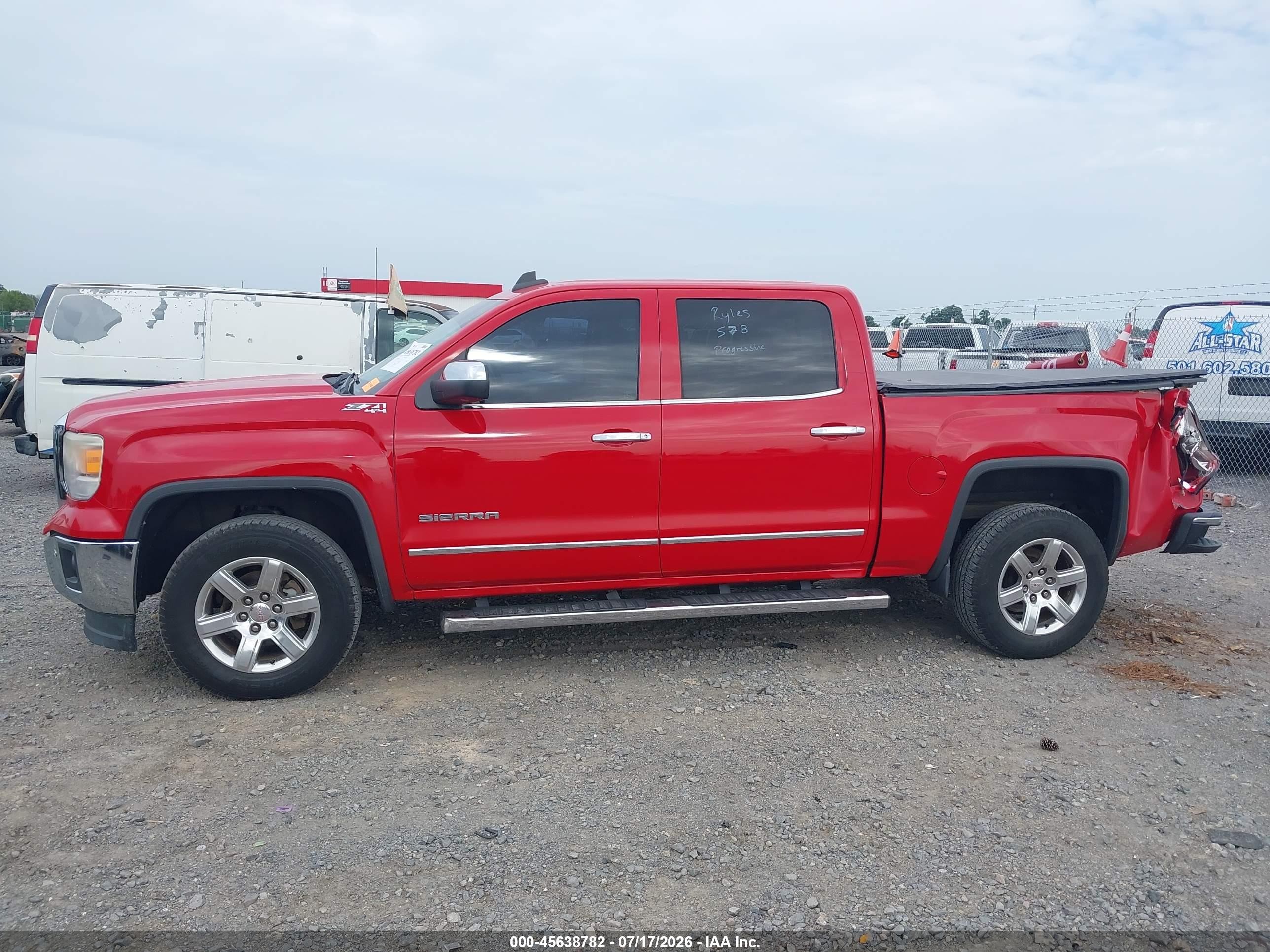 2015 Gmc Sierra 1500 Slt Red vin: 3GTU2VEC4FG450086