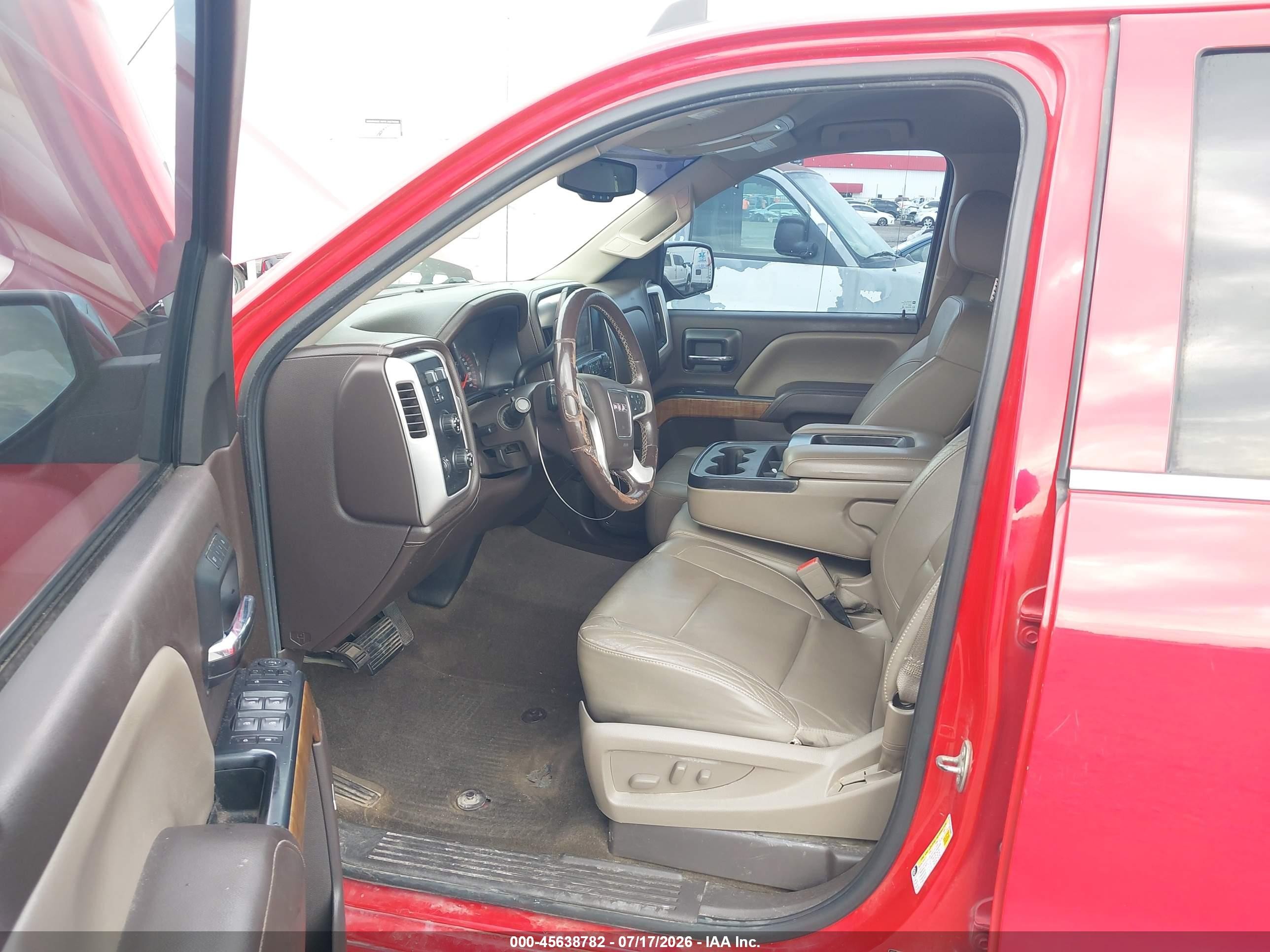 2015 Gmc Sierra 1500 Slt Red vin: 3GTU2VEC4FG450086