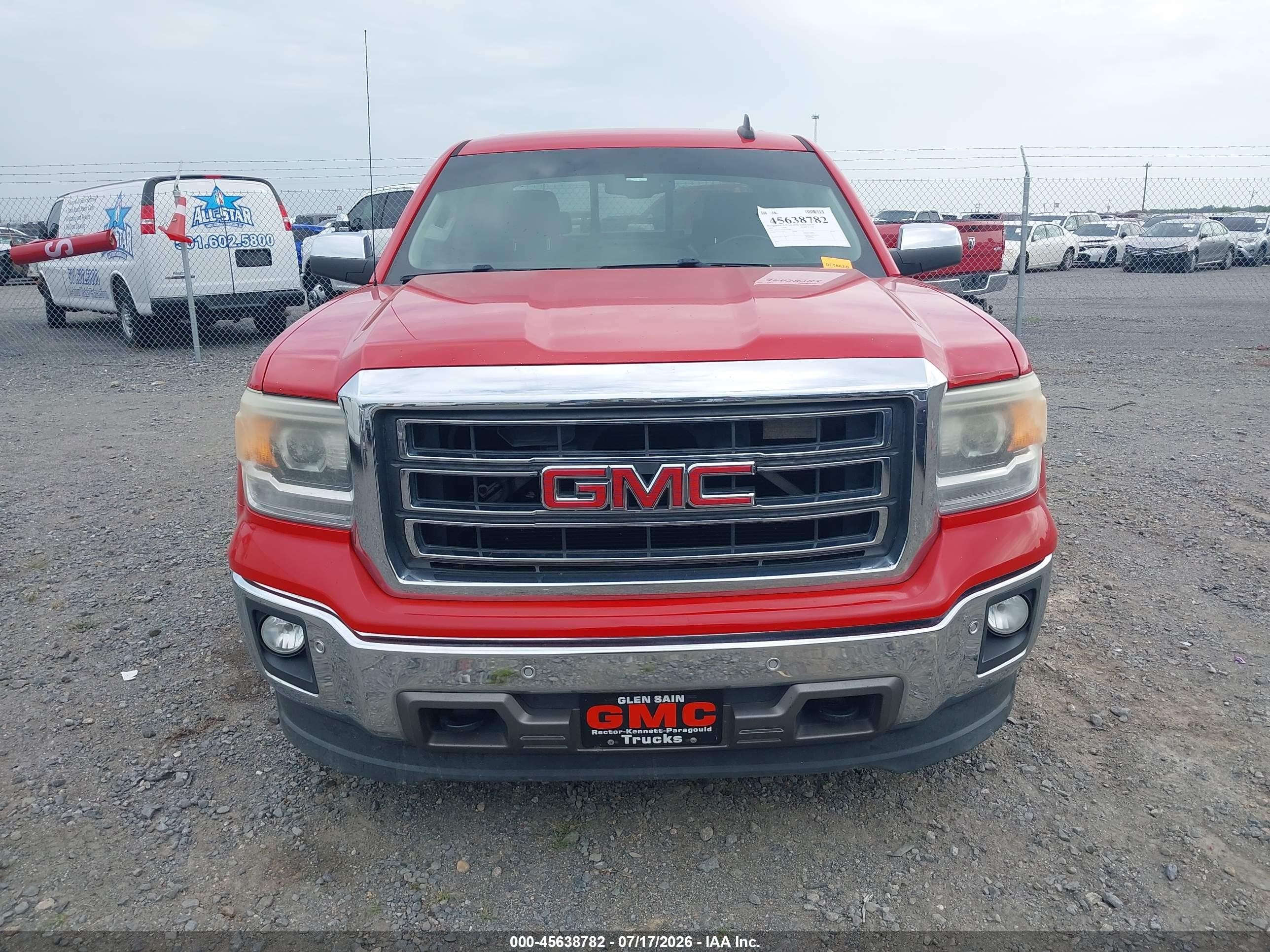 2015 Gmc Sierra 1500 Slt Red vin: 3GTU2VEC4FG450086
