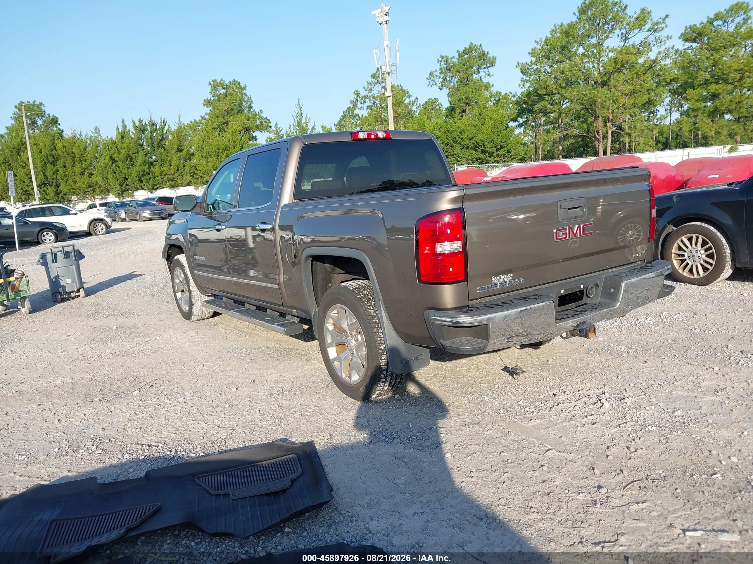 2015 Gmc Sierra 1500 Slt Brown vin: 3GTU2VEC4FG460987