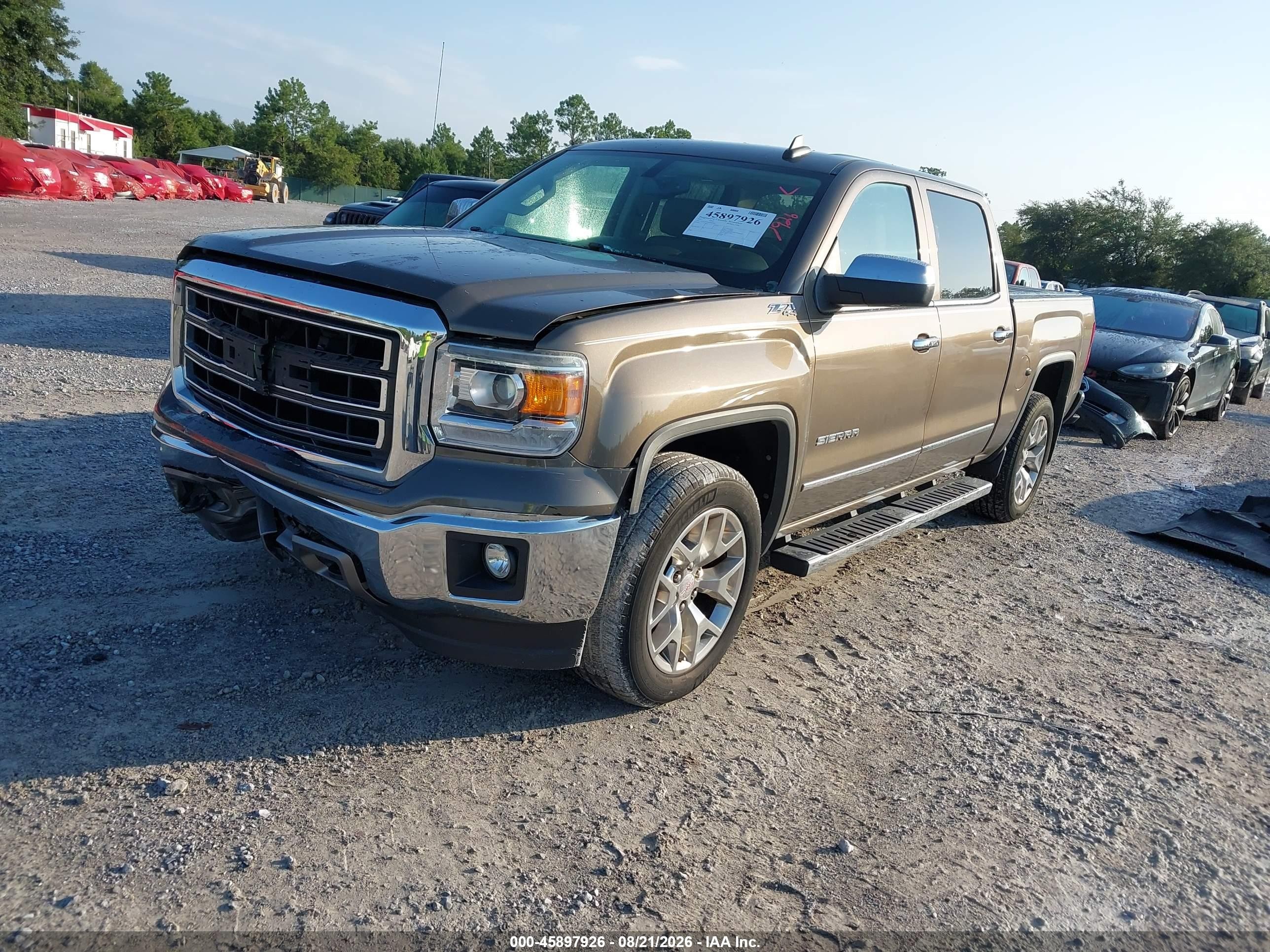2015 Gmc Sierra 1500 Slt Brown vin: 3GTU2VEC4FG460987