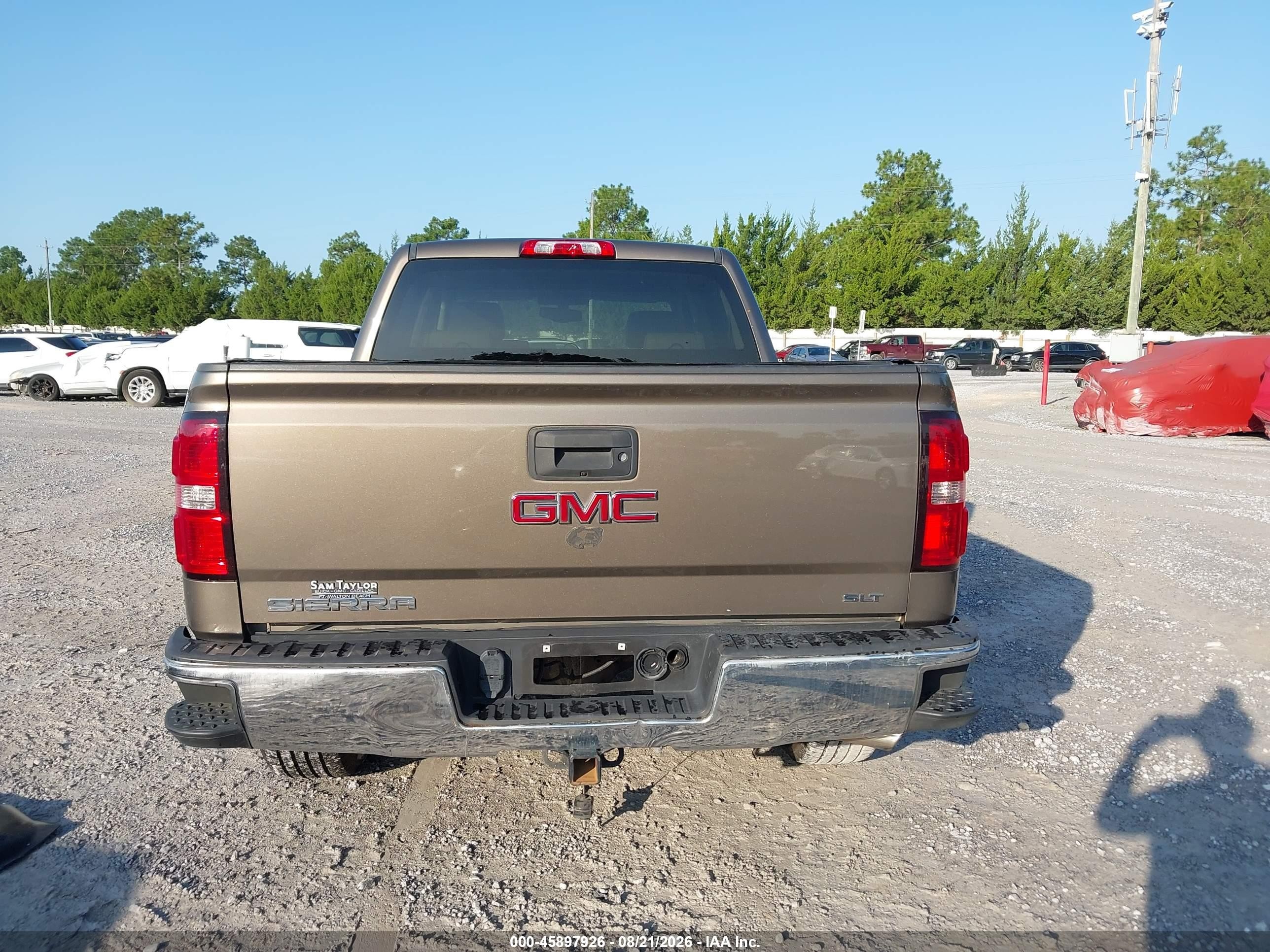 2015 Gmc Sierra 1500 Slt Brown vin: 3GTU2VEC4FG460987