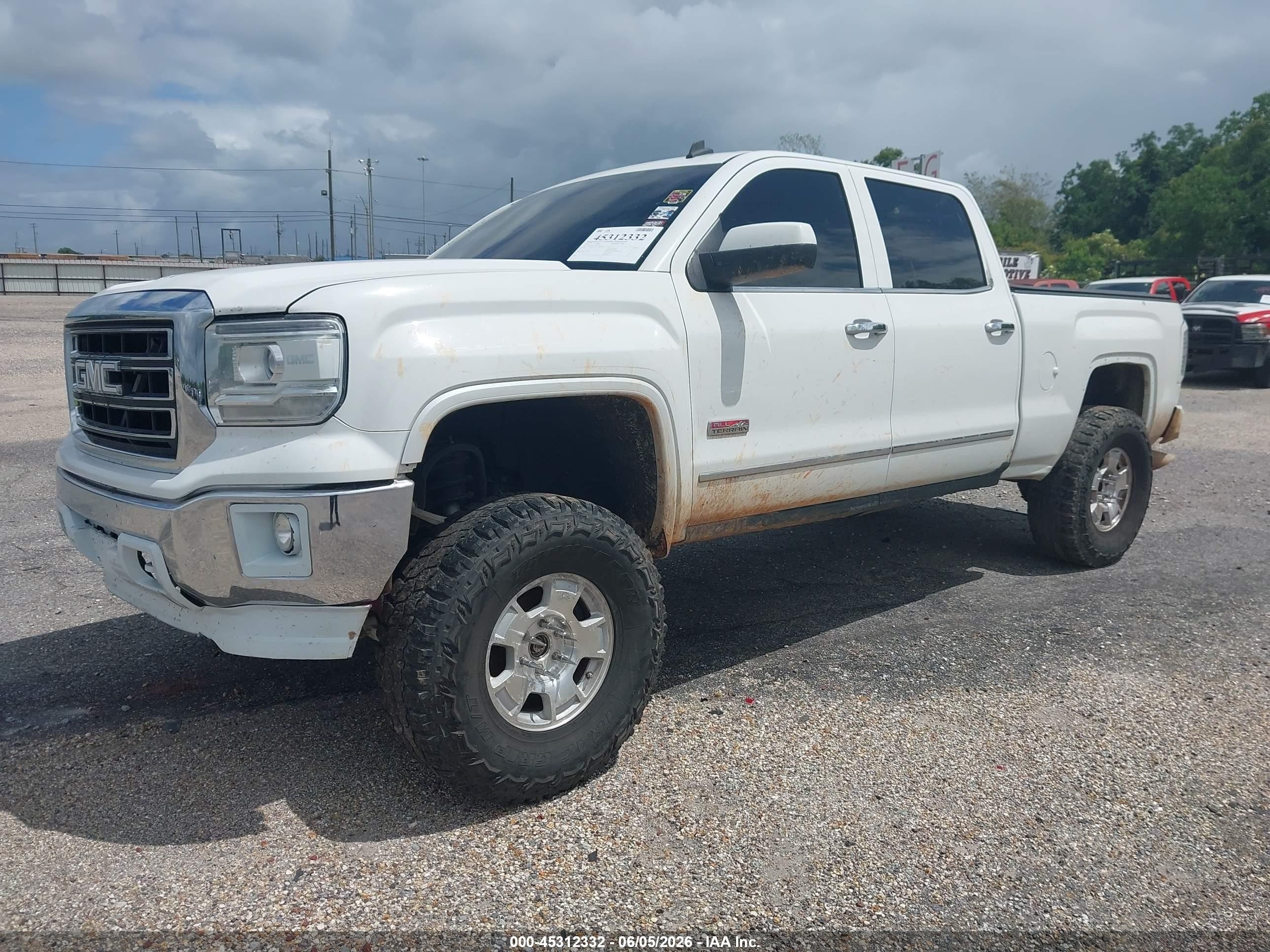 2014 Gmc Sierra 1500 Slt Белый vin: 3GTU2VEC5EG311910