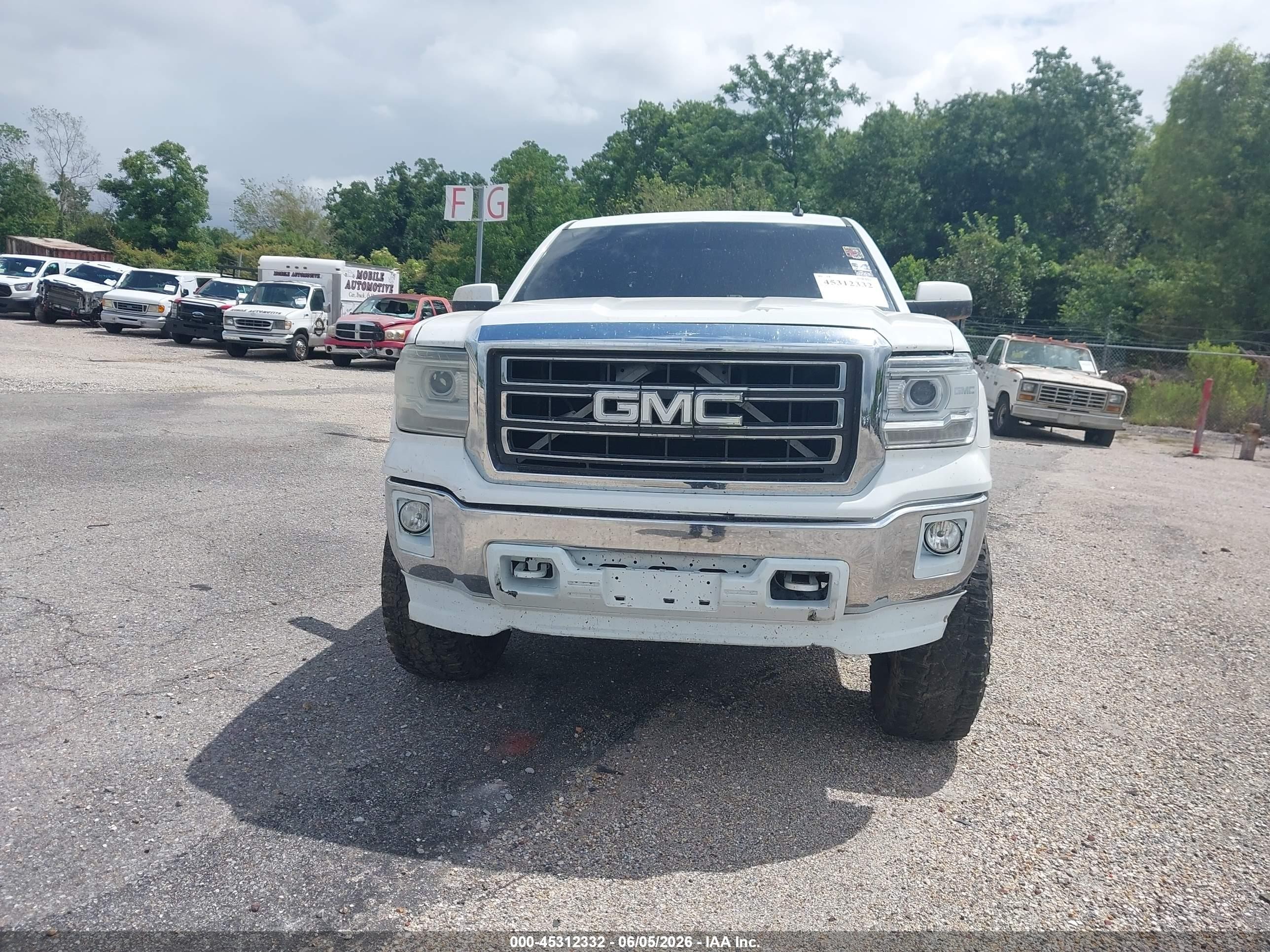 2014 Gmc Sierra 1500 Slt Белый vin: 3GTU2VEC5EG311910