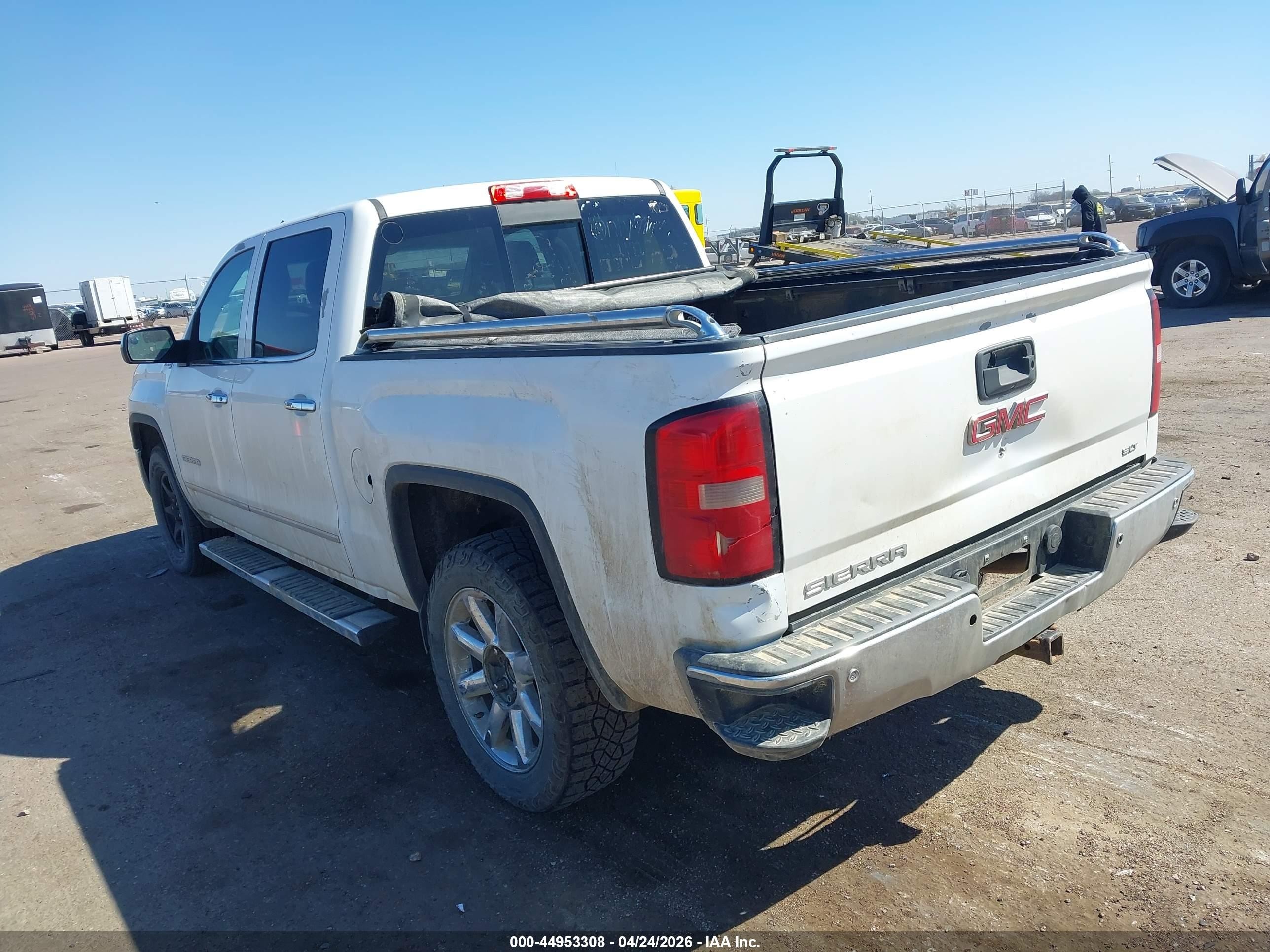 2015 Gmc Sierra 1500 Slt White vin: 3GTU2VEC5FG118626