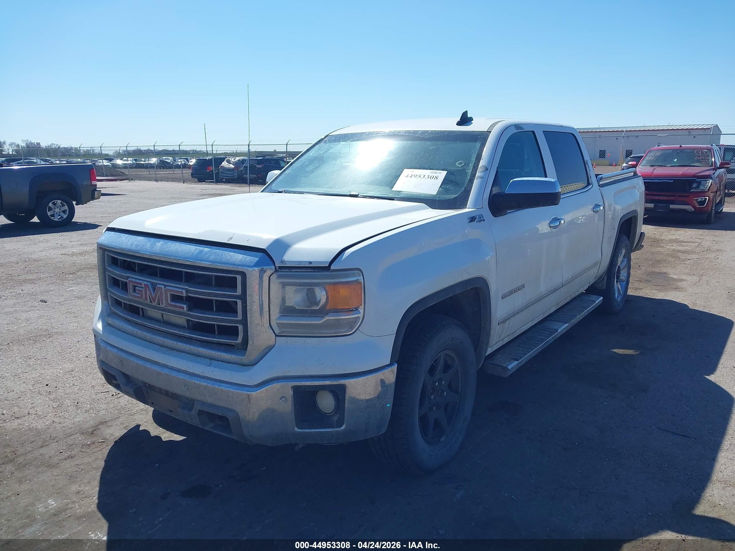 2015 Gmc Sierra 1500 Slt White vin: 3GTU2VEC5FG118626