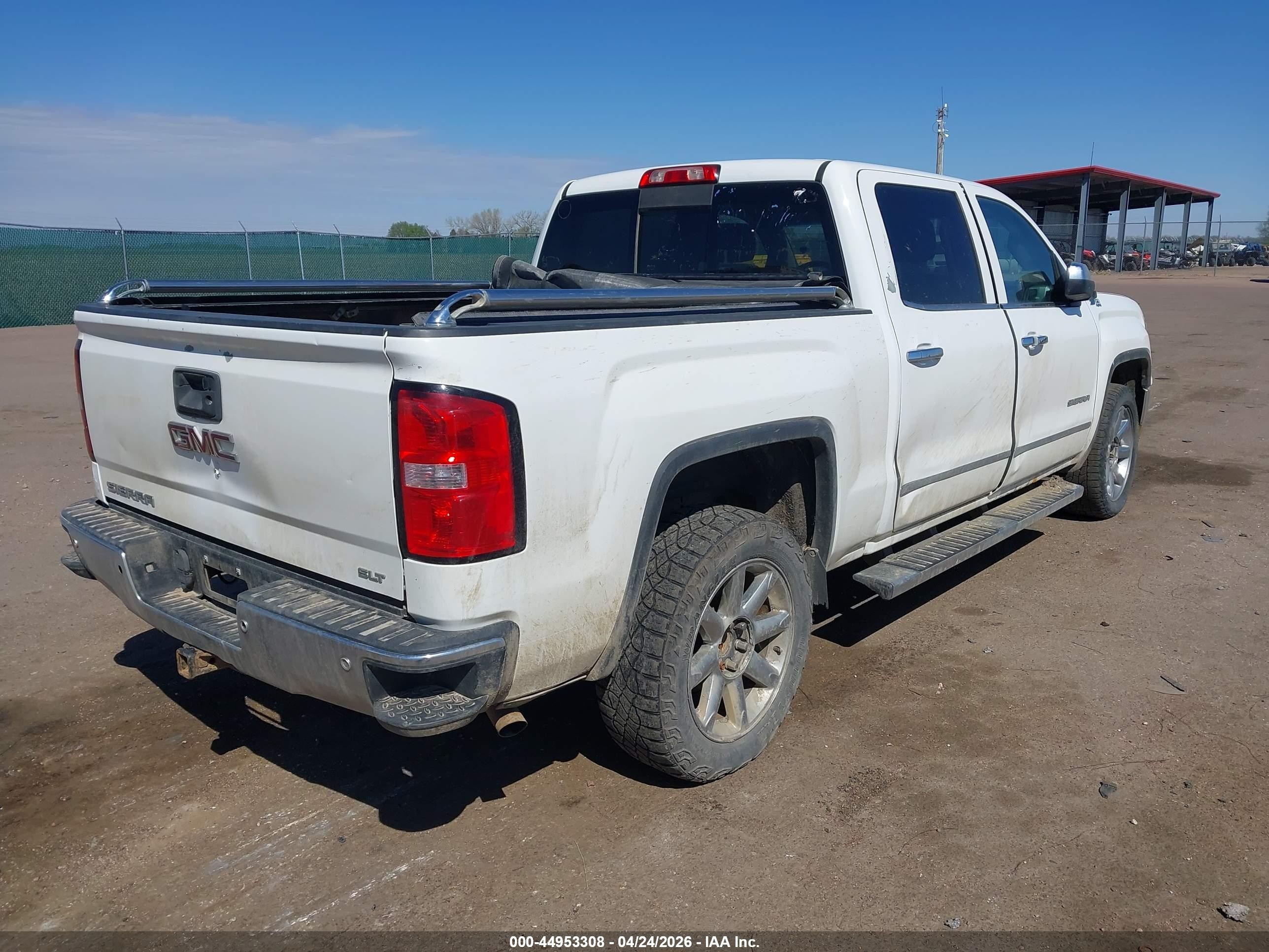 2015 Gmc Sierra 1500 Slt White vin: 3GTU2VEC5FG118626