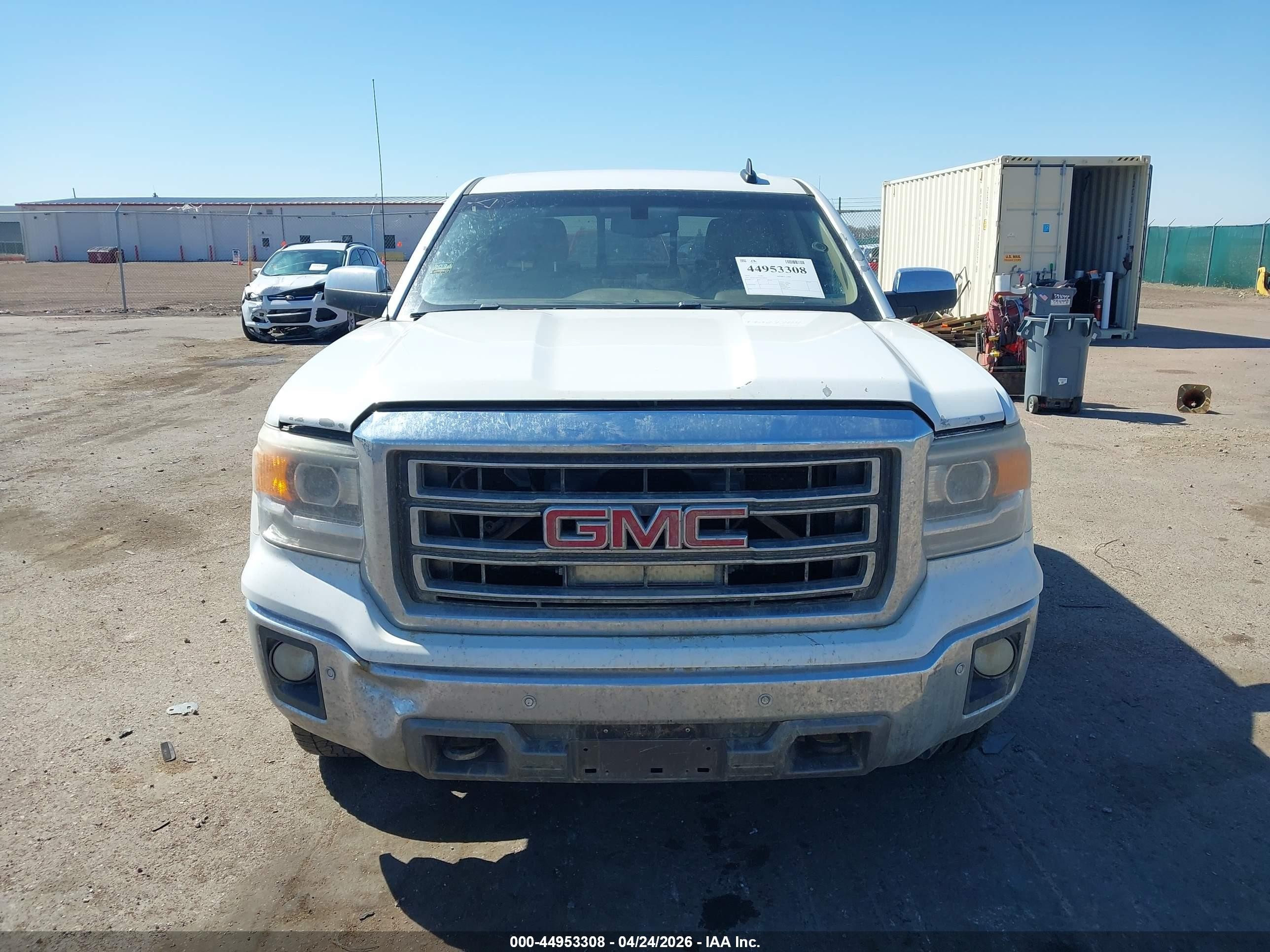 2015 Gmc Sierra 1500 Slt White vin: 3GTU2VEC5FG118626