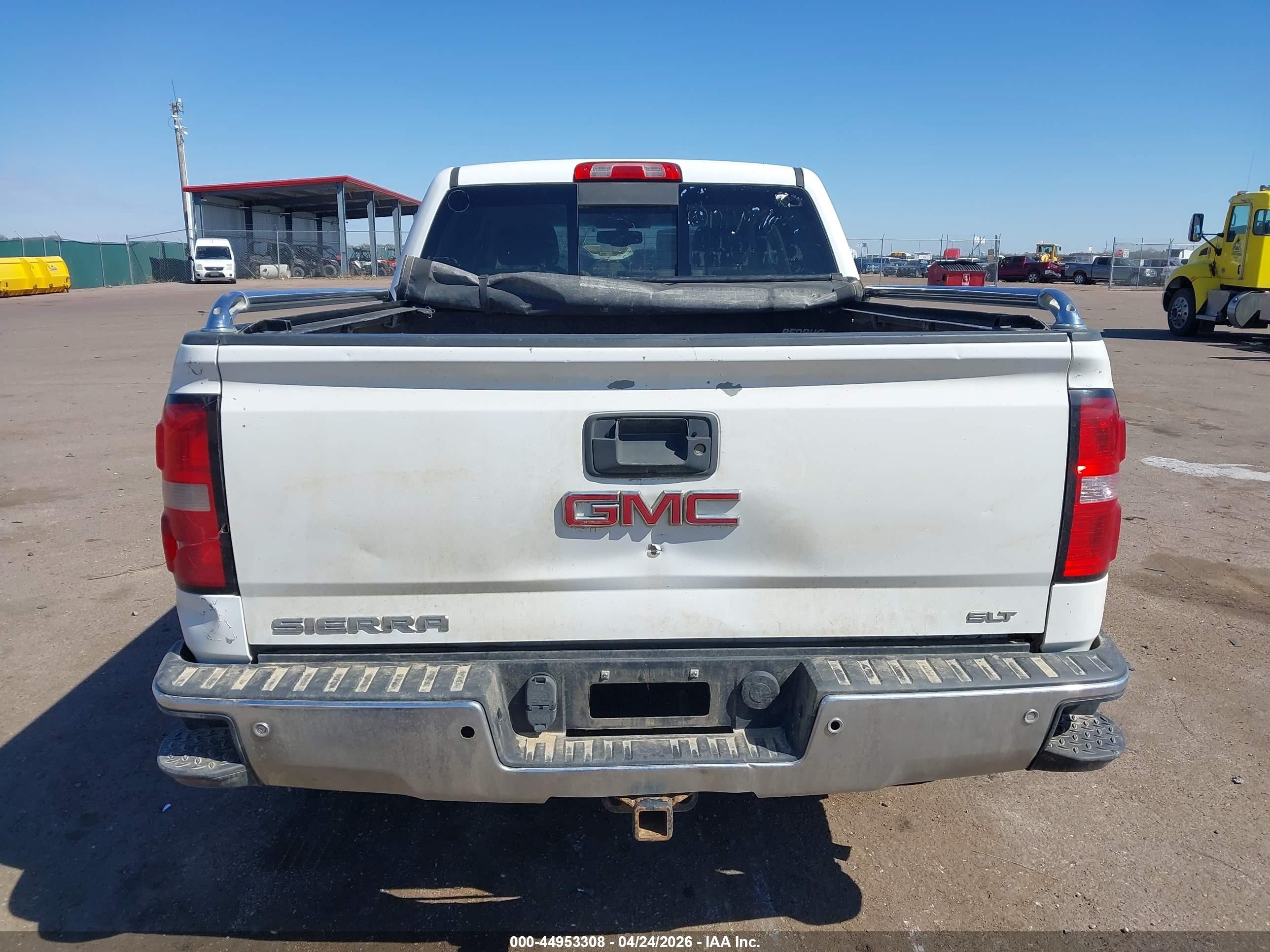 2015 Gmc Sierra 1500 Slt White vin: 3GTU2VEC5FG118626
