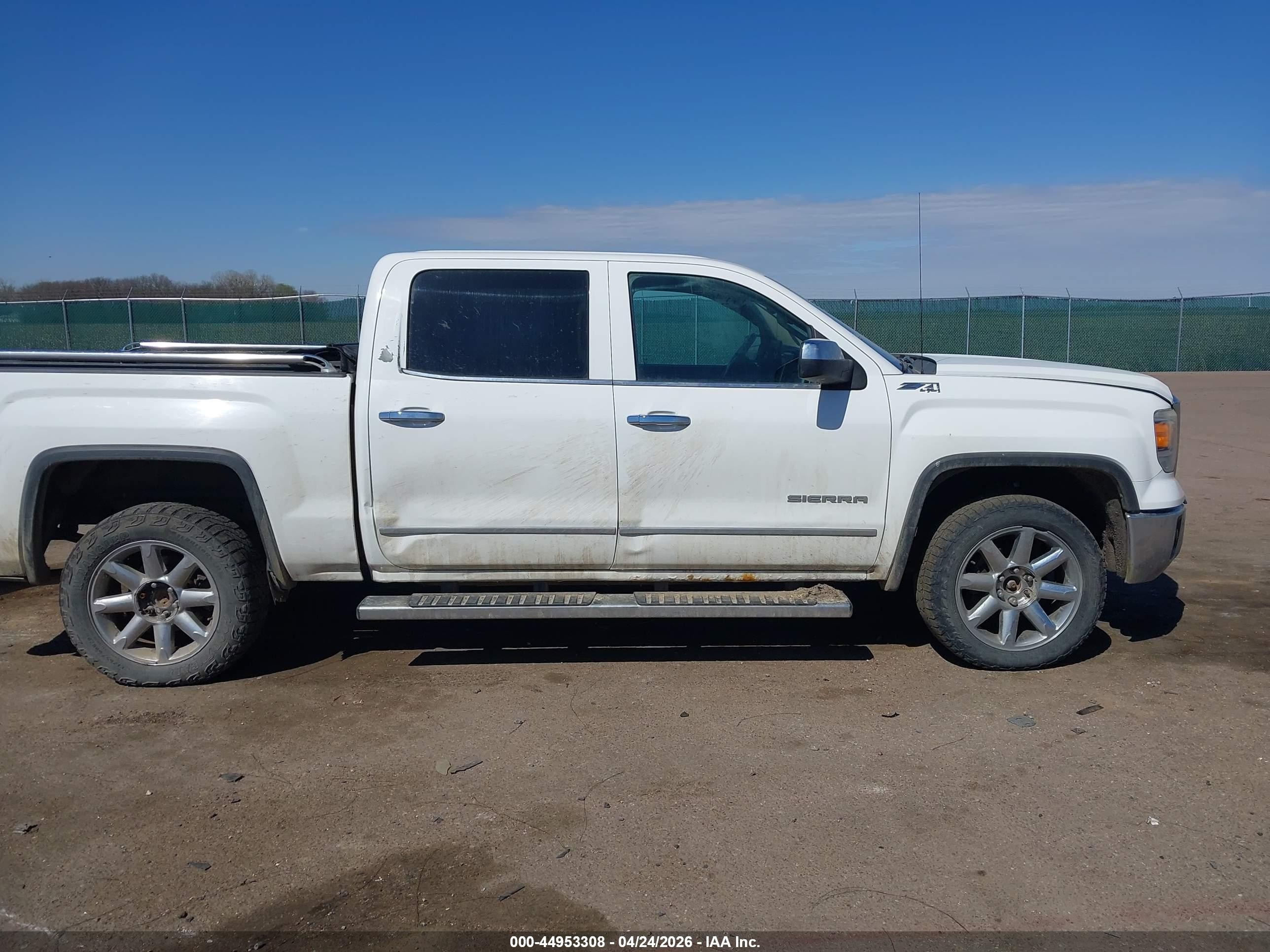 2015 Gmc Sierra 1500 Slt White vin: 3GTU2VEC5FG118626