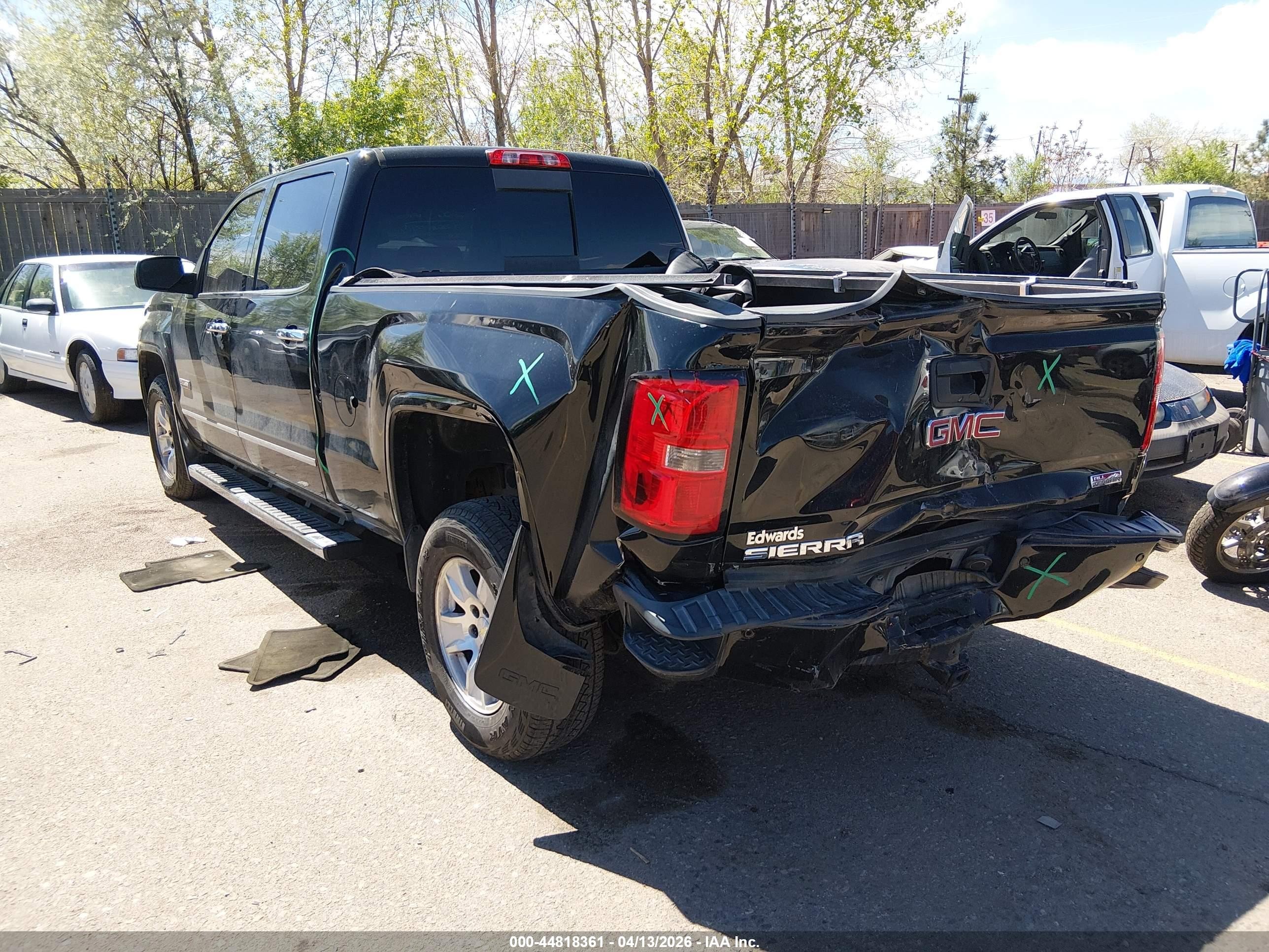 2015 Gmc Sierra 1500 Slt Black vin: 3GTU2VEC5FG145034