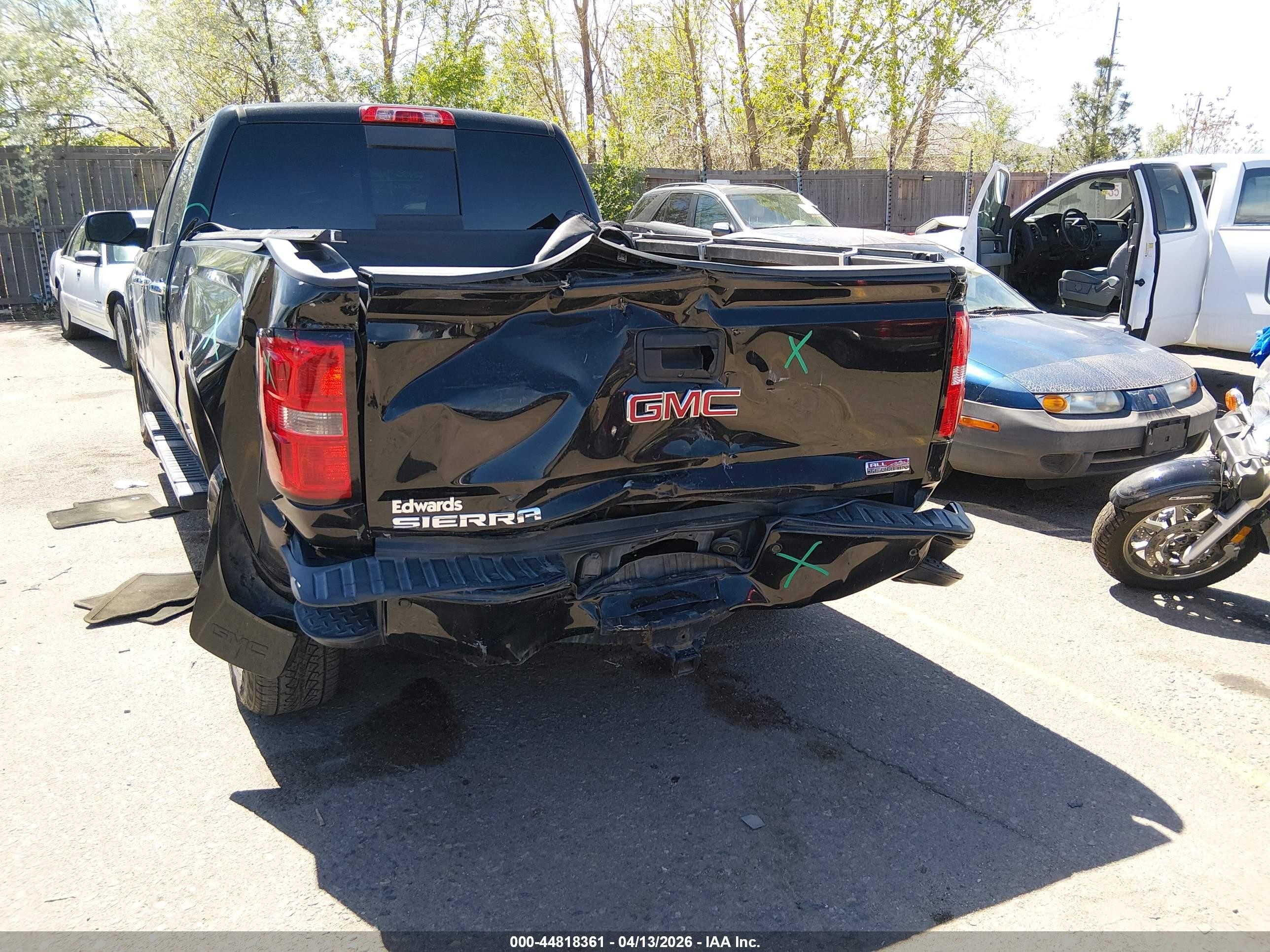 2015 Gmc Sierra 1500 Slt Black vin: 3GTU2VEC5FG145034