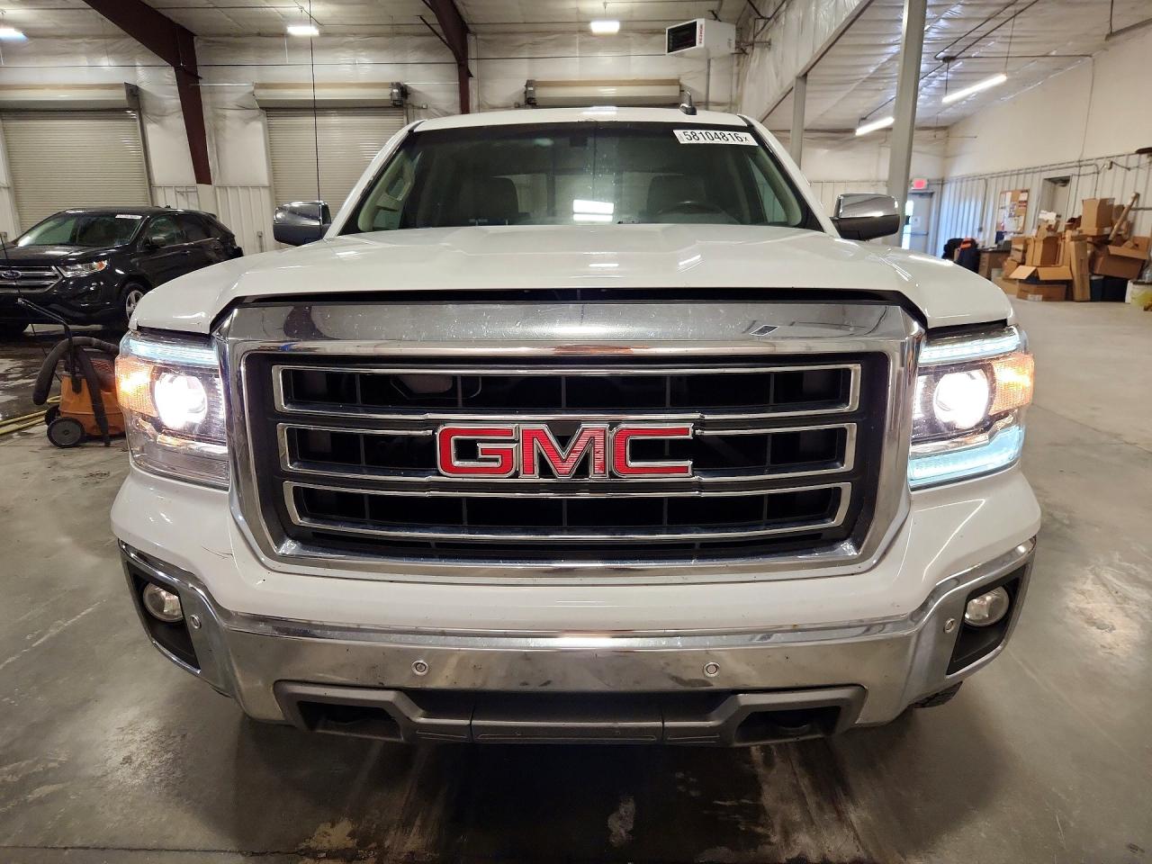 2015 Gmc Sierra K1500 Slt White vin: 3GTU2VEC5FG322794