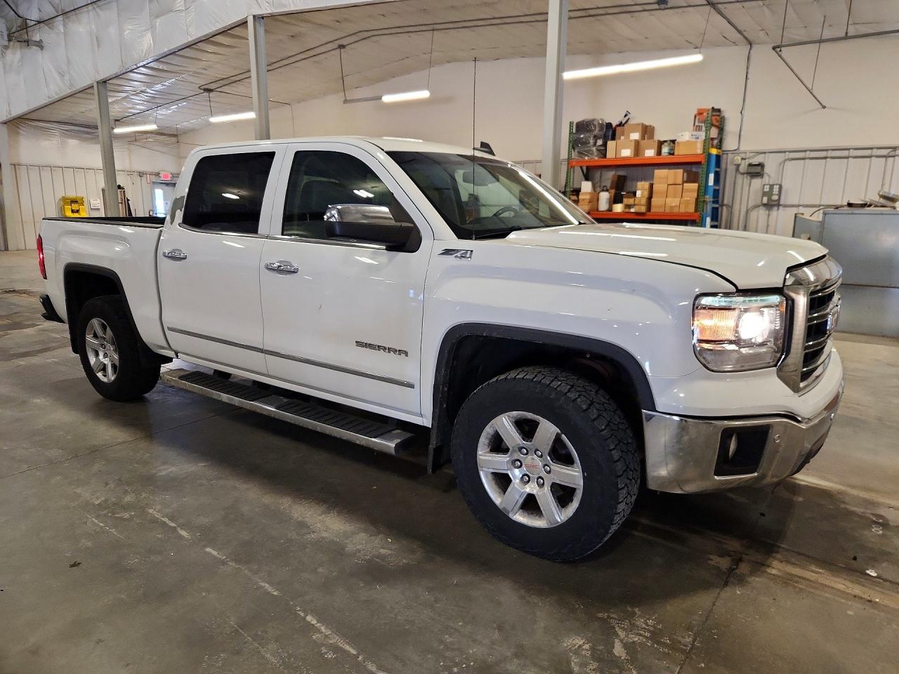 2015 Gmc Sierra K1500 Slt White vin: 3GTU2VEC5FG322794