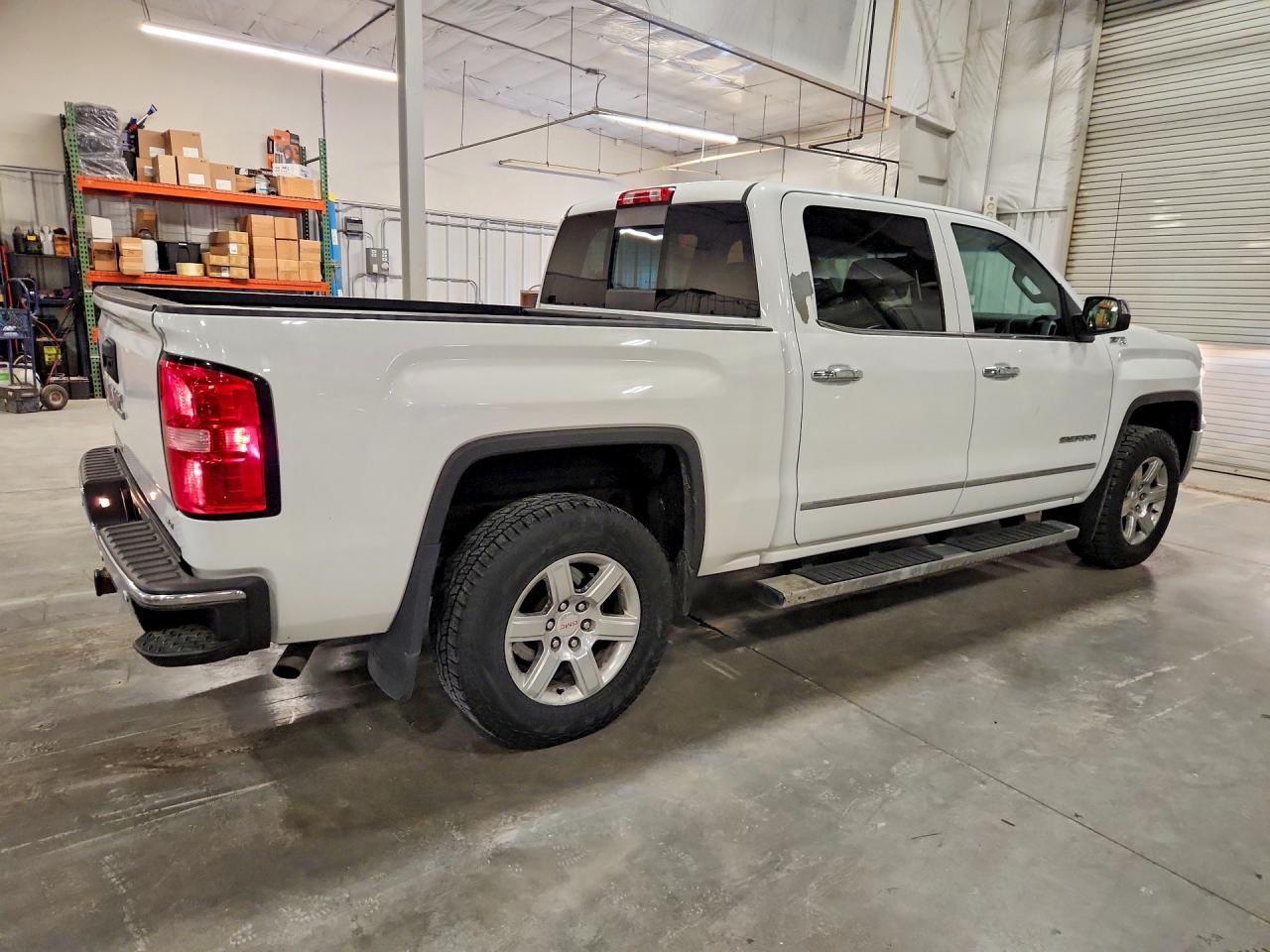2015 Gmc Sierra K1500 Slt White vin: 3GTU2VEC5FG322794