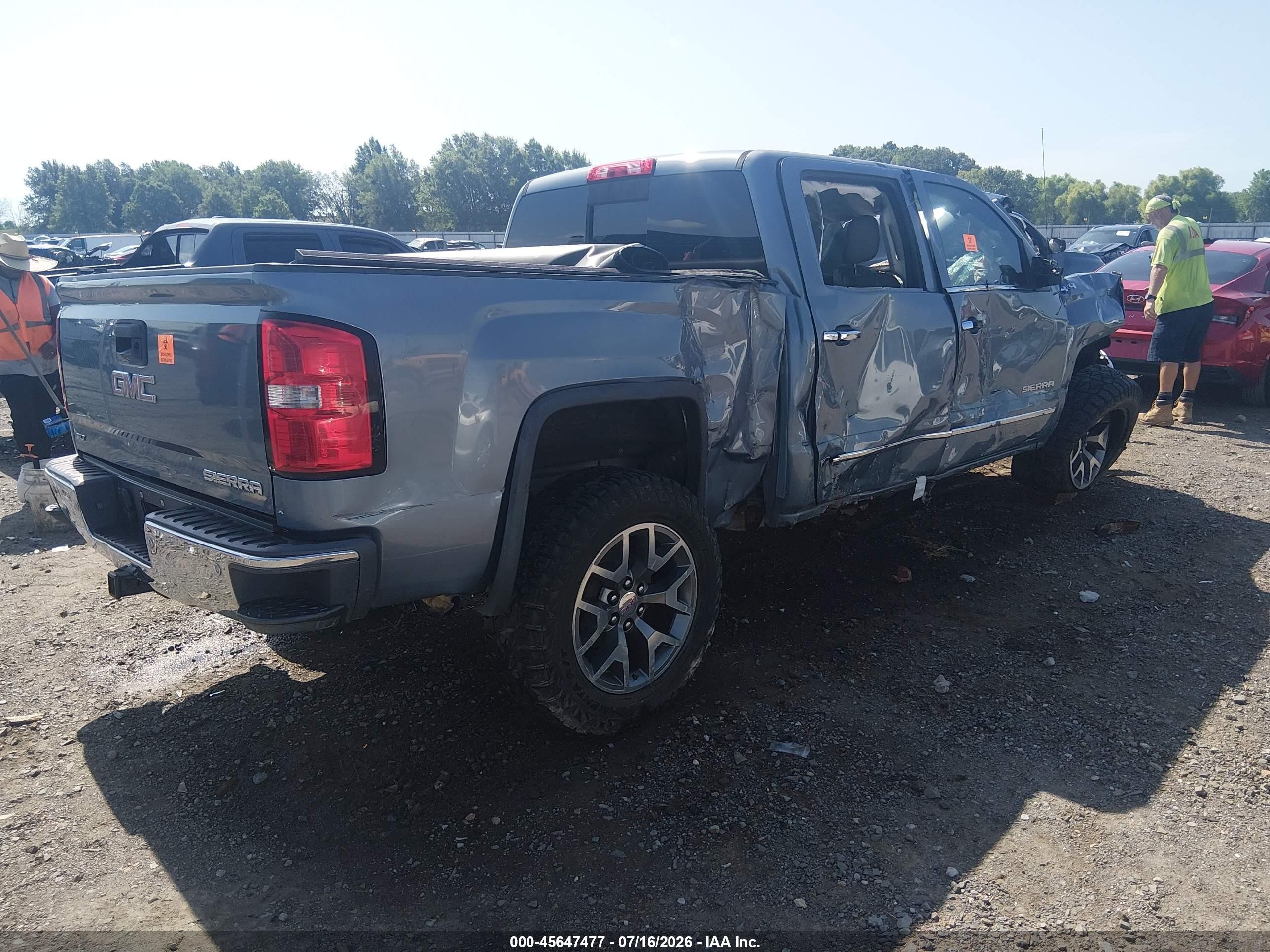 2015 Gmc Sierra 1500 Slt Light Blue vin: 3GTU2VEC5FG361627