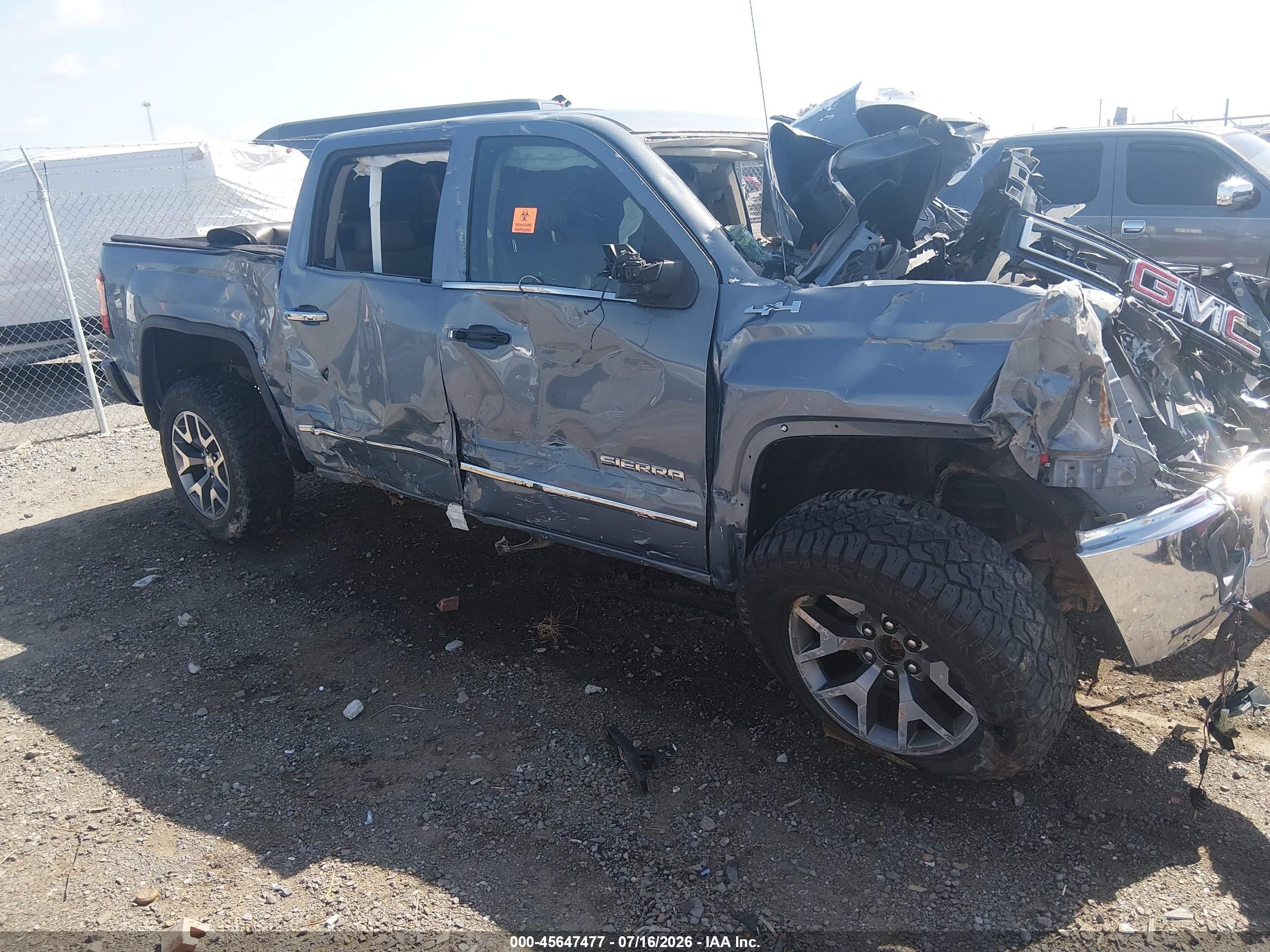 2015 Gmc Sierra 1500 Slt Light Blue vin: 3GTU2VEC5FG361627