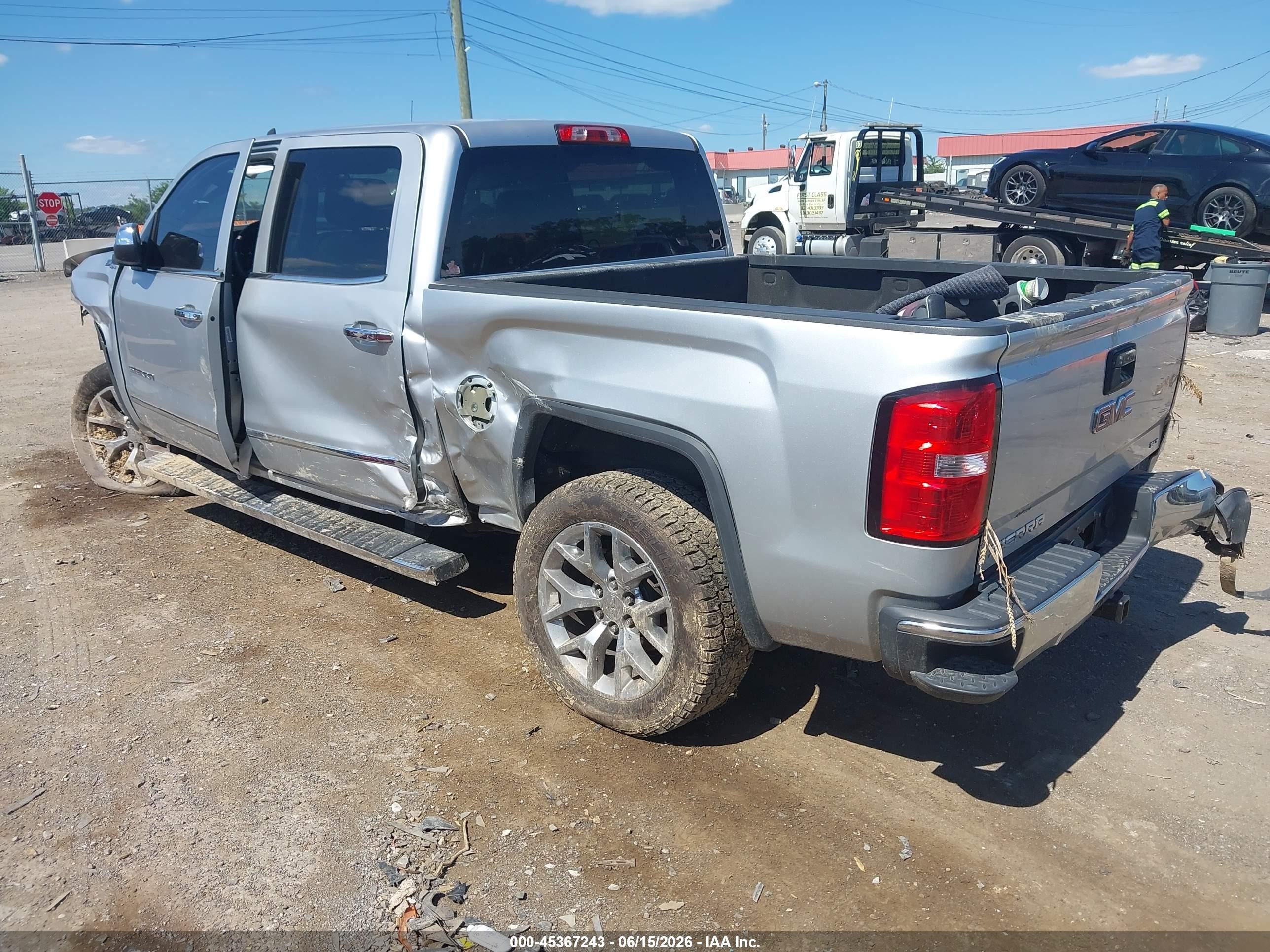 2014 Gmc Sierra 1500 Slt Silver vin: 3GTU2VEC6EG276603