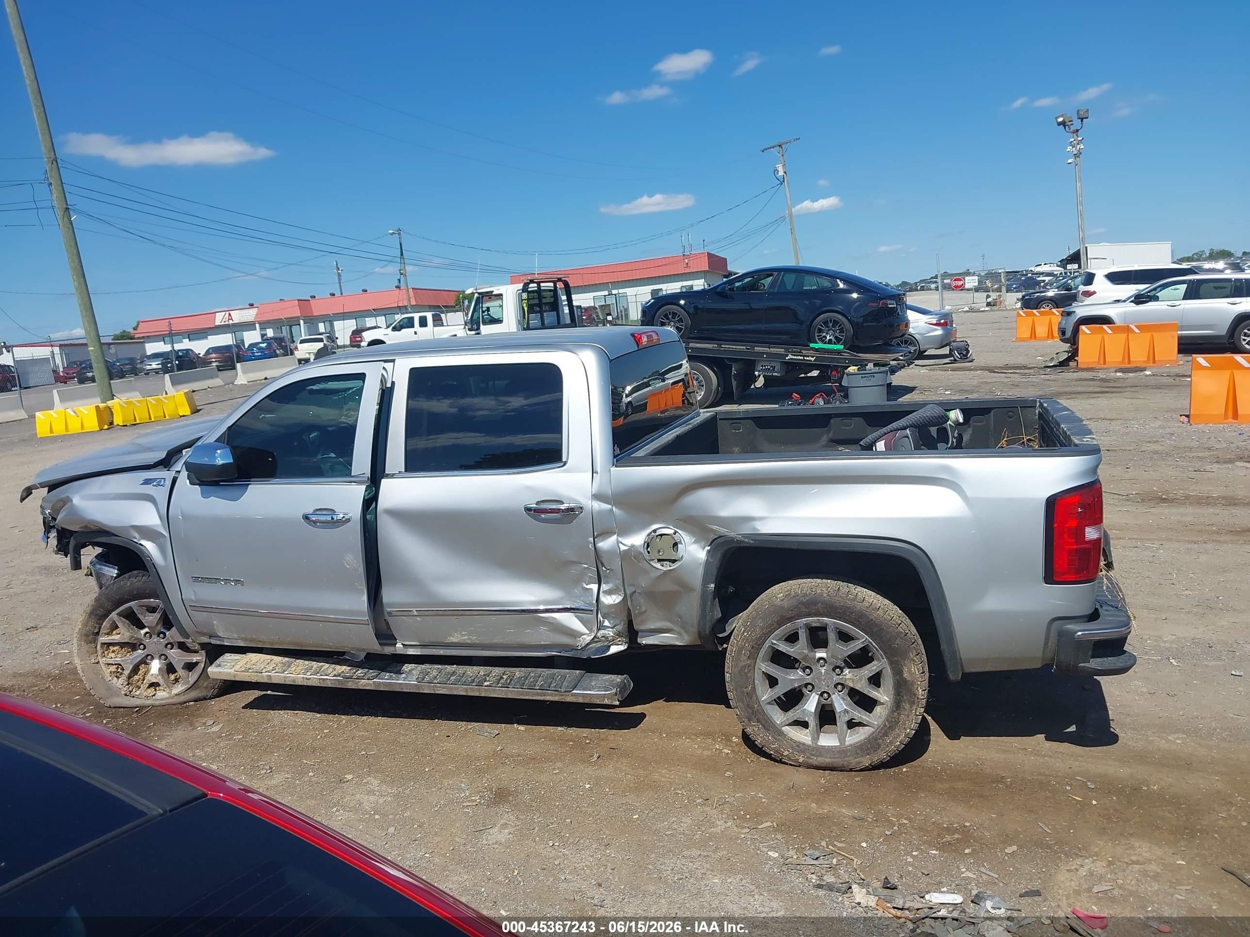 2014 Gmc Sierra 1500 Slt Silver vin: 3GTU2VEC6EG276603