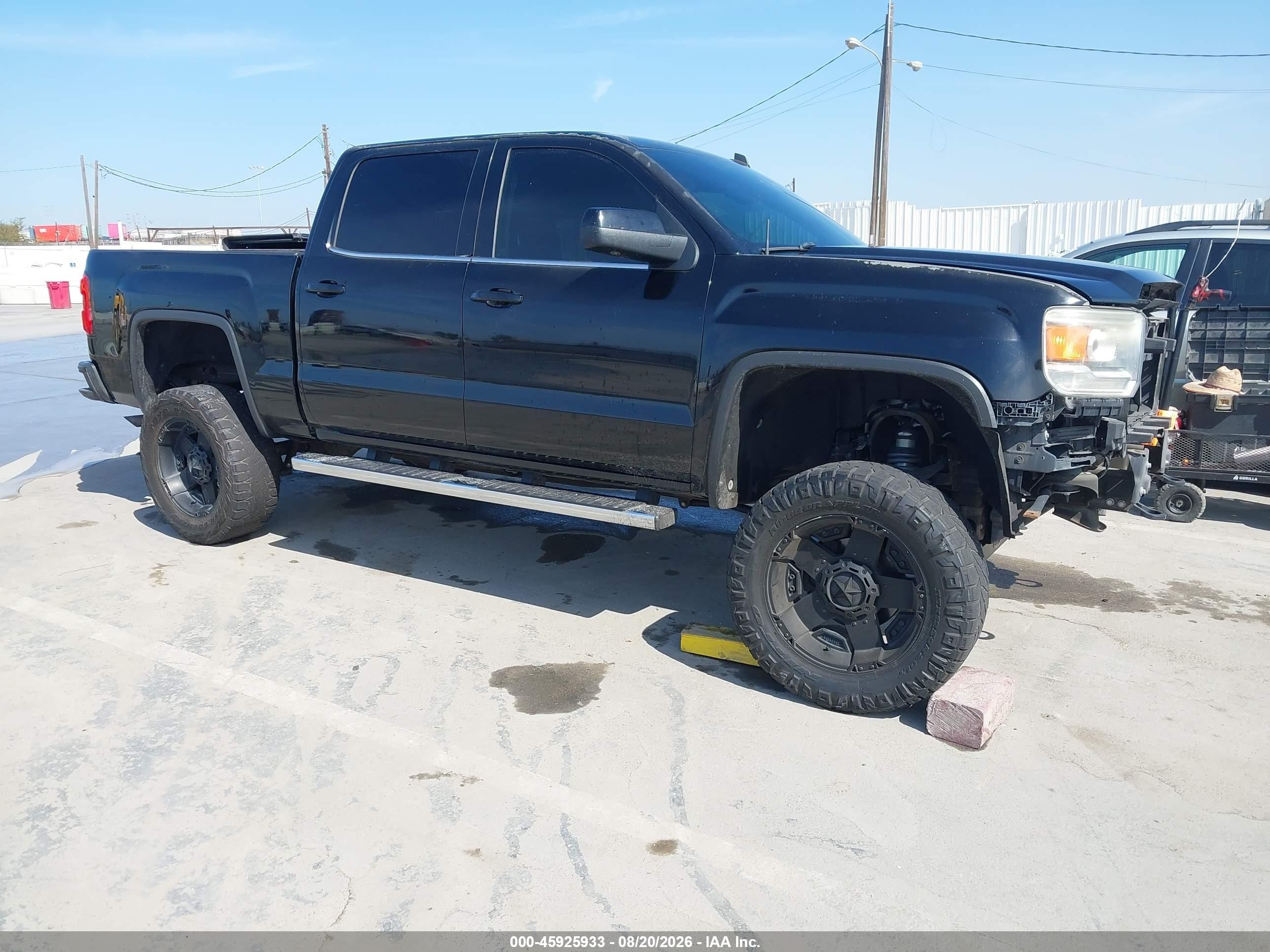 2014 Gmc Sierra 1500 Slt Black vin: 3GTU2VEC6EG418576