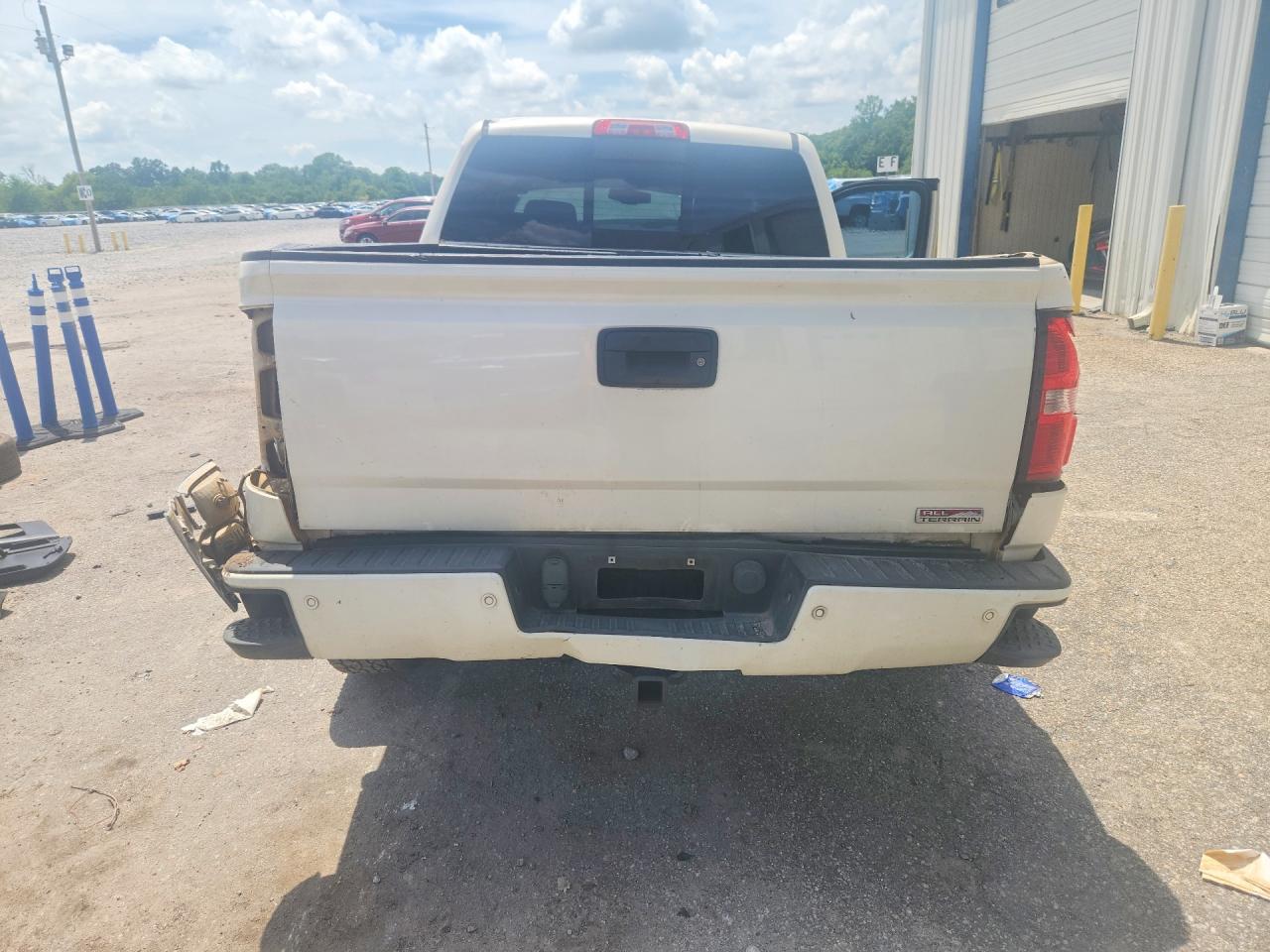 2014 Gmc Sierra K1500 Slt White vin: 3GTU2VEC6EG453795