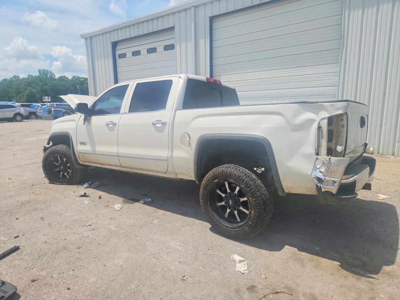 2014 Gmc Sierra K1500 Slt White vin: 3GTU2VEC6EG453795