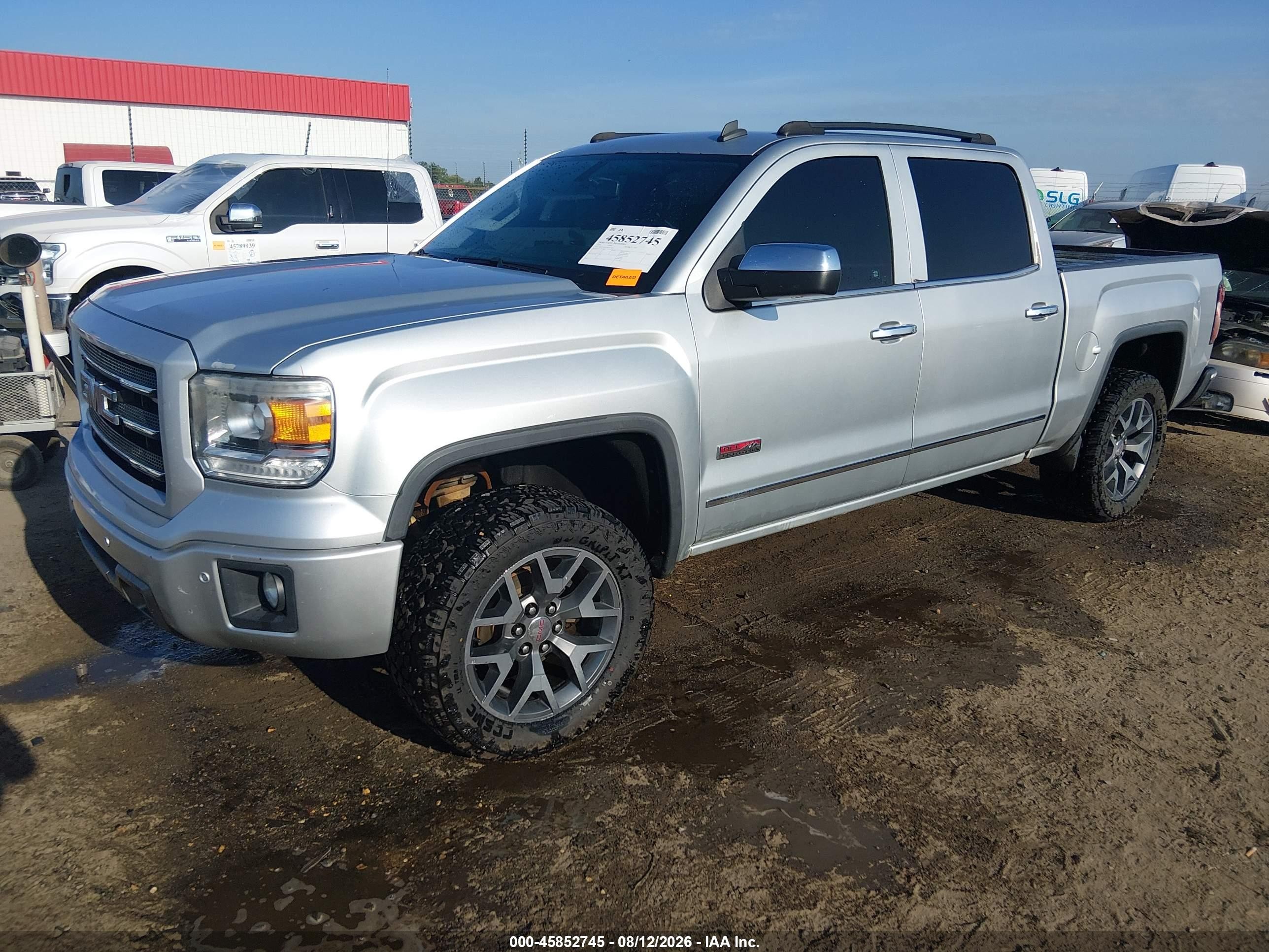 2014 Gmc Sierra 1500 Slt Серебряный vin: 3GTU2VEC6EG453828