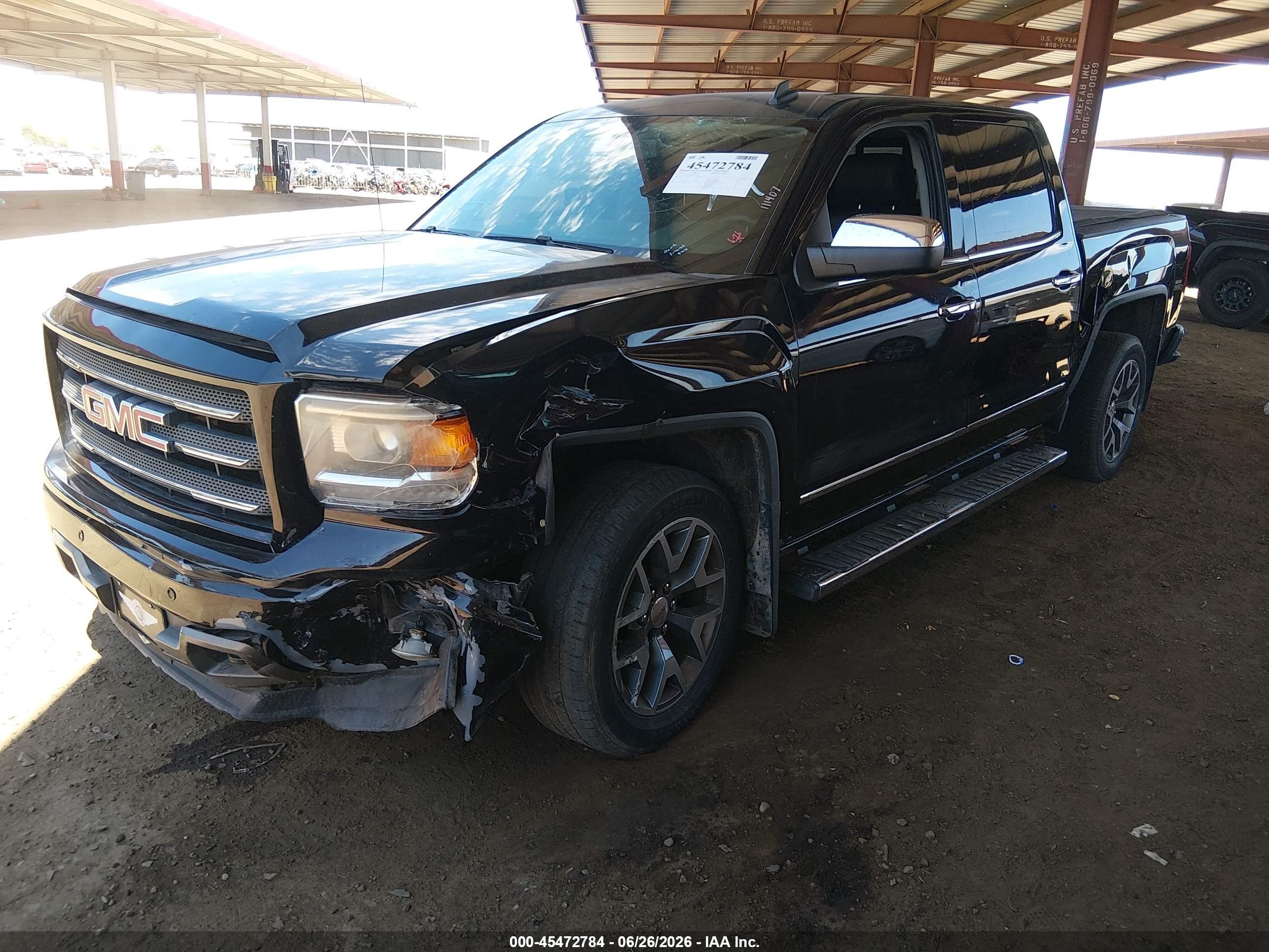 2014 Gmc Sierra 1500 Slt Black vin: 3GTU2VEC6EG571118