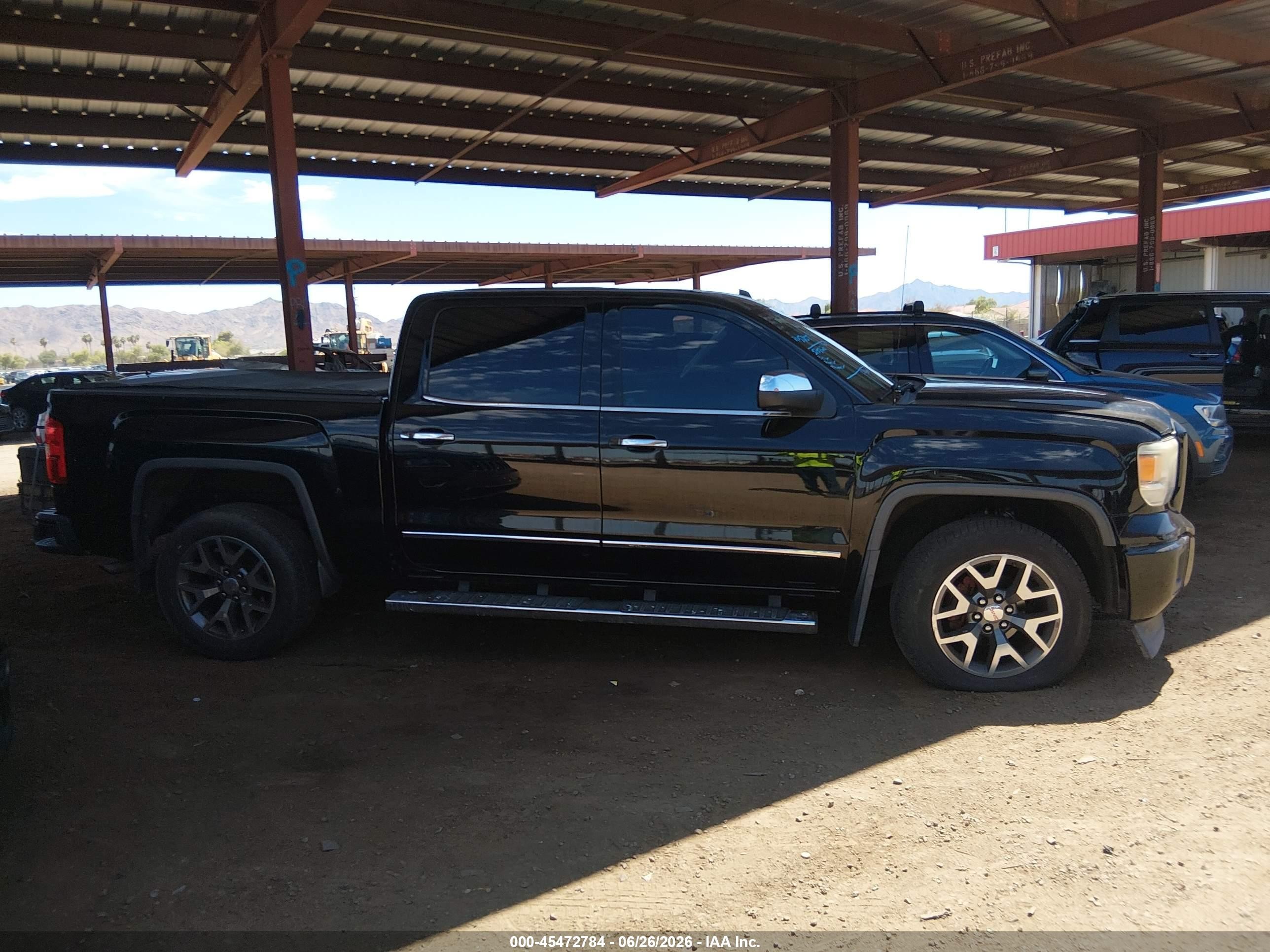 2014 Gmc Sierra 1500 Slt Black vin: 3GTU2VEC6EG571118