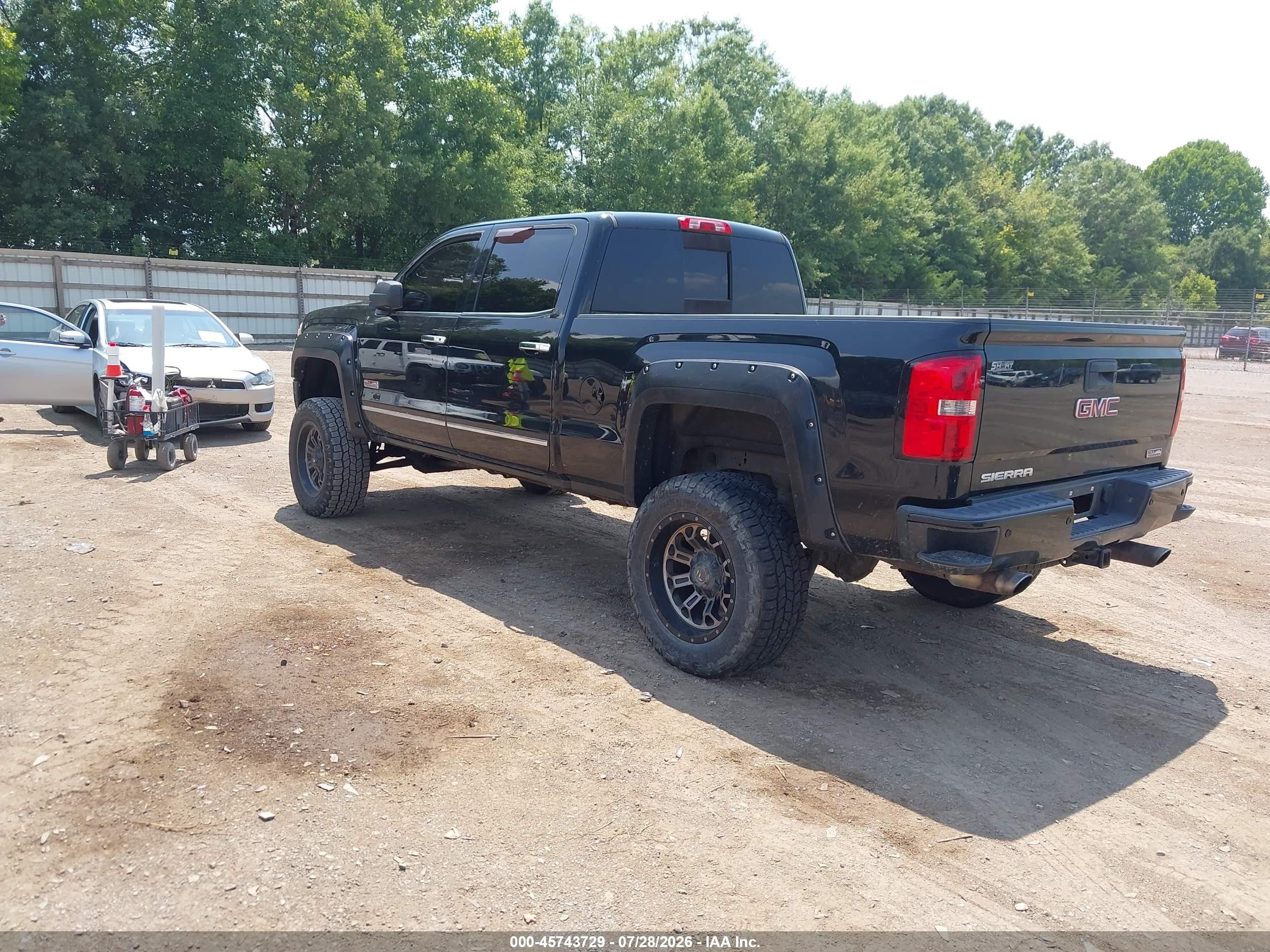 2015 Gmc Sierra 1500 Slt Черный vin: 3GTU2VEC6FG106968