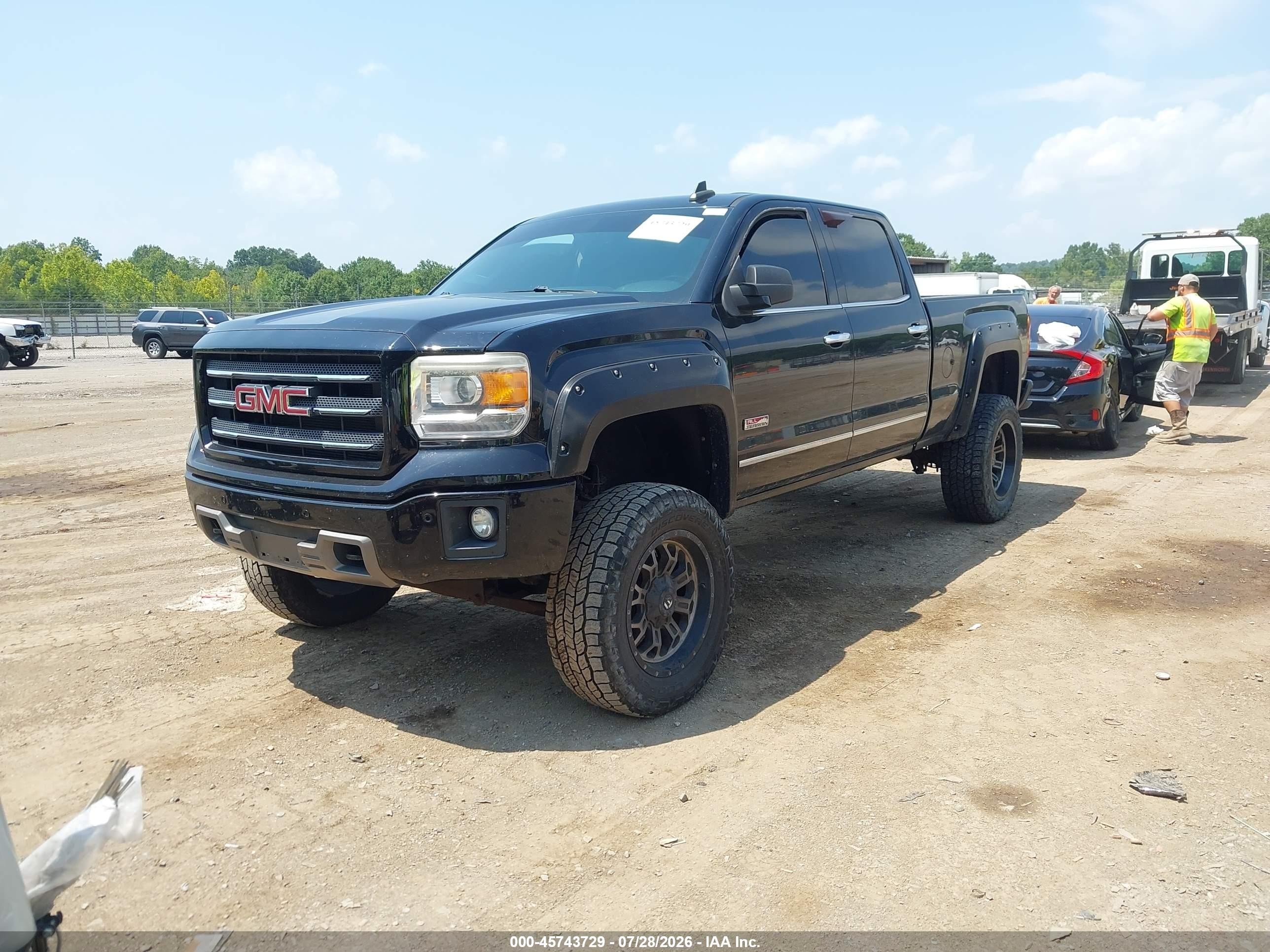 2015 Gmc Sierra 1500 Slt Черный vin: 3GTU2VEC6FG106968
