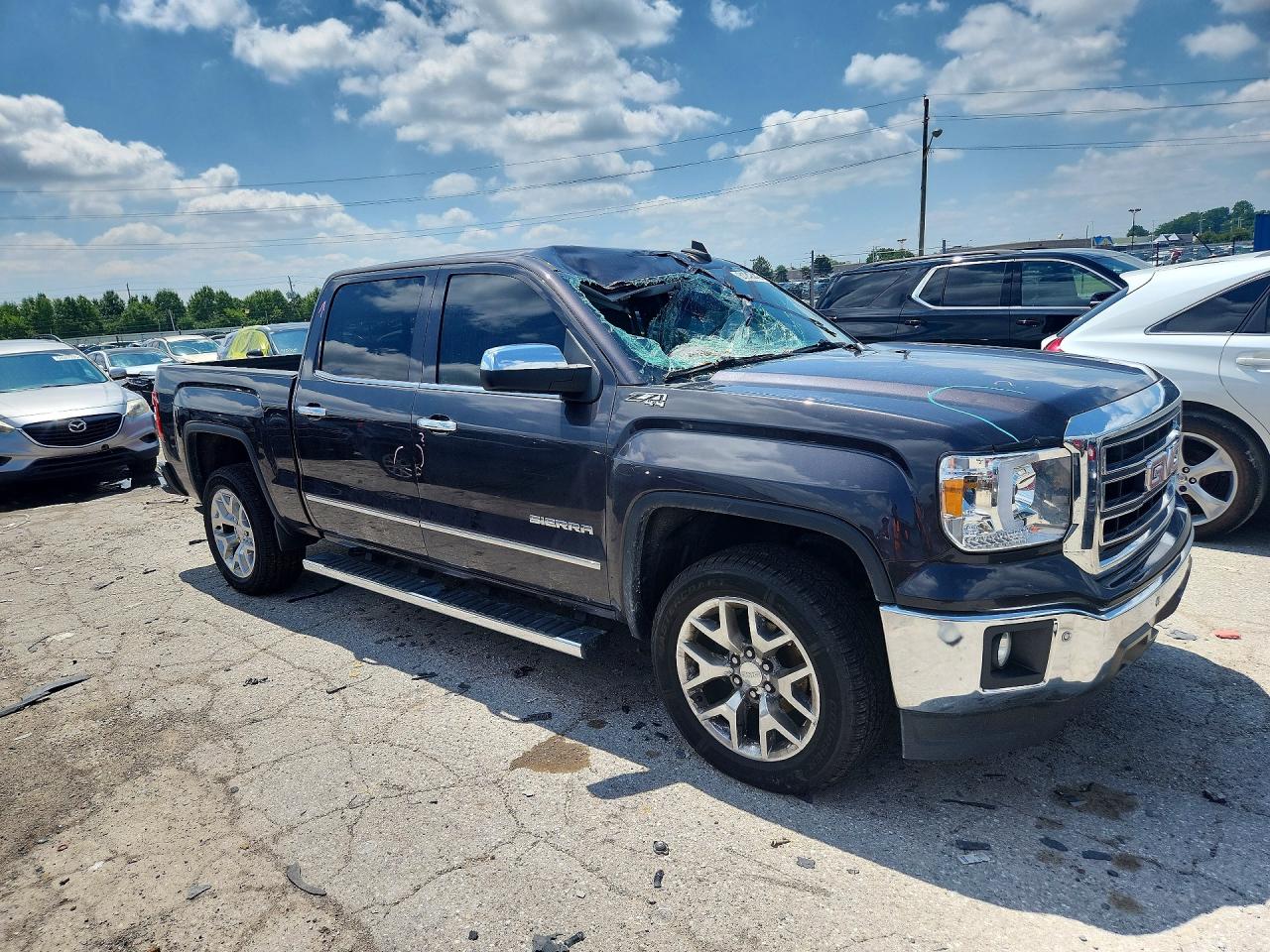 2015 Gmc Sierra K1500 Slt Gray vin: 3GTU2VEC6FG134608